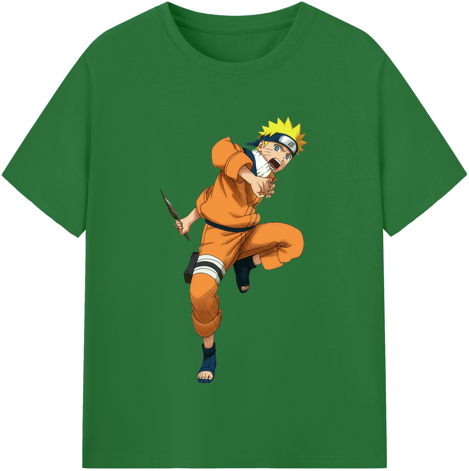 （画像用） NARUTO -ナルト- うずまき ナルト Uzumaki Naruto 綿100％半袖Tシャツ（フロントプリント）