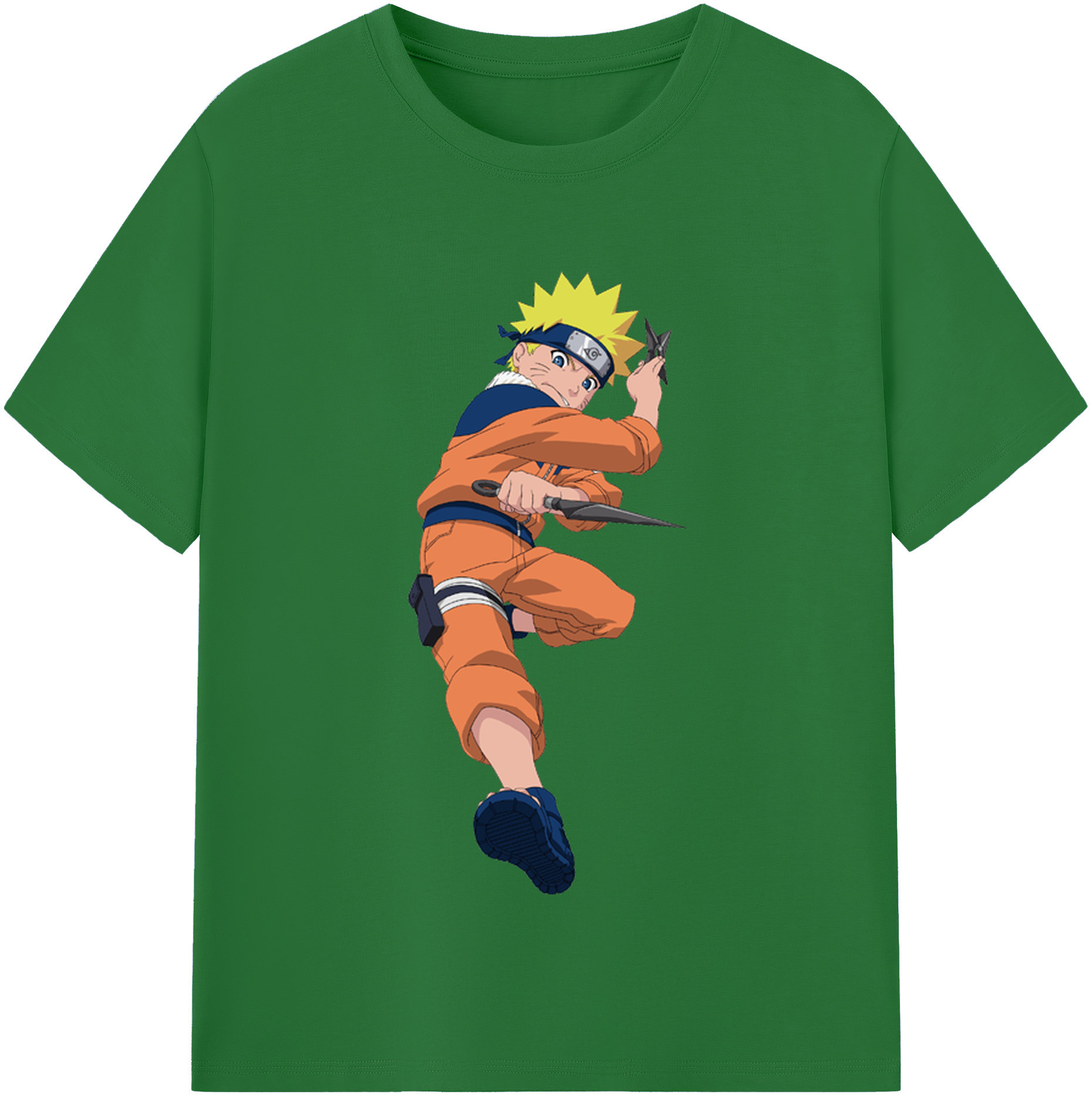 （画像用） NARUTO -ナルト- うずまき ナルト Uzumaki Naruto 綿100％半袖Tシャツ（フロントプリント）
