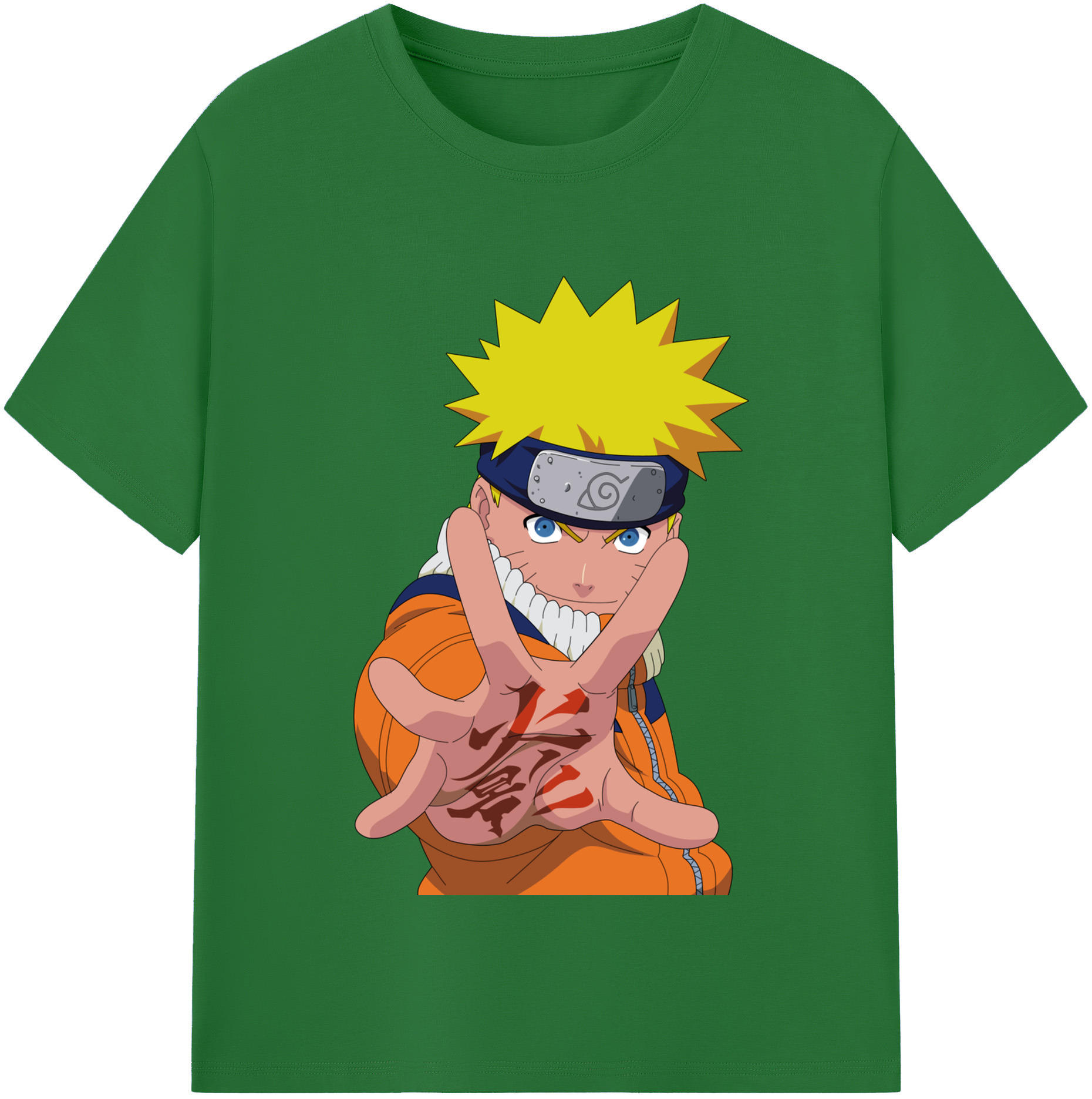 （画像用） NARUTO -ナルト- うずまき ナルト Uzumaki Naruto 綿100％半袖Tシャツ（フロントプリント）