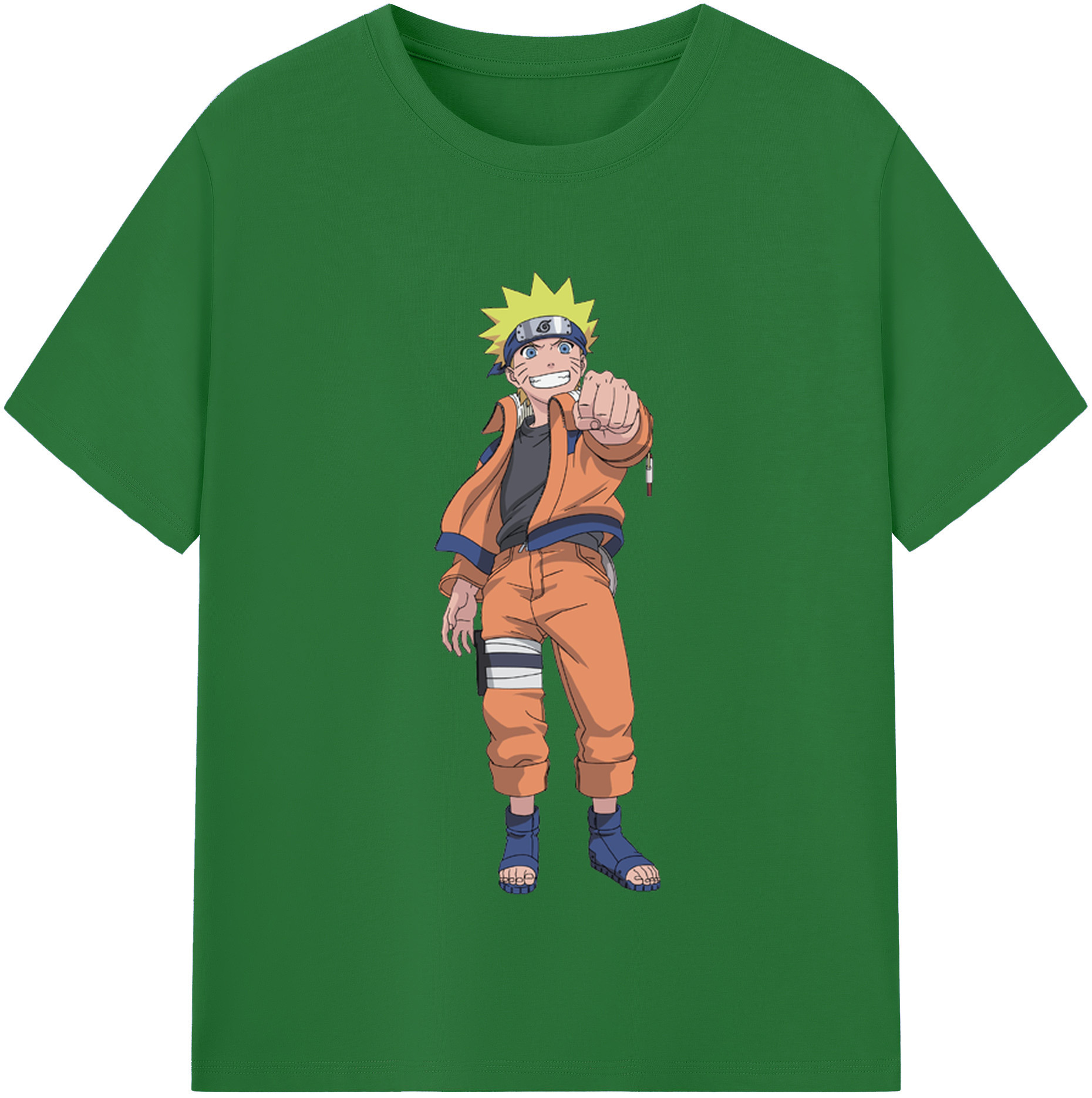 （画像用） NARUTO -ナルト- うずまき ナルト Uzumaki Naruto 綿100％半袖Tシャツ（フロントプリント）