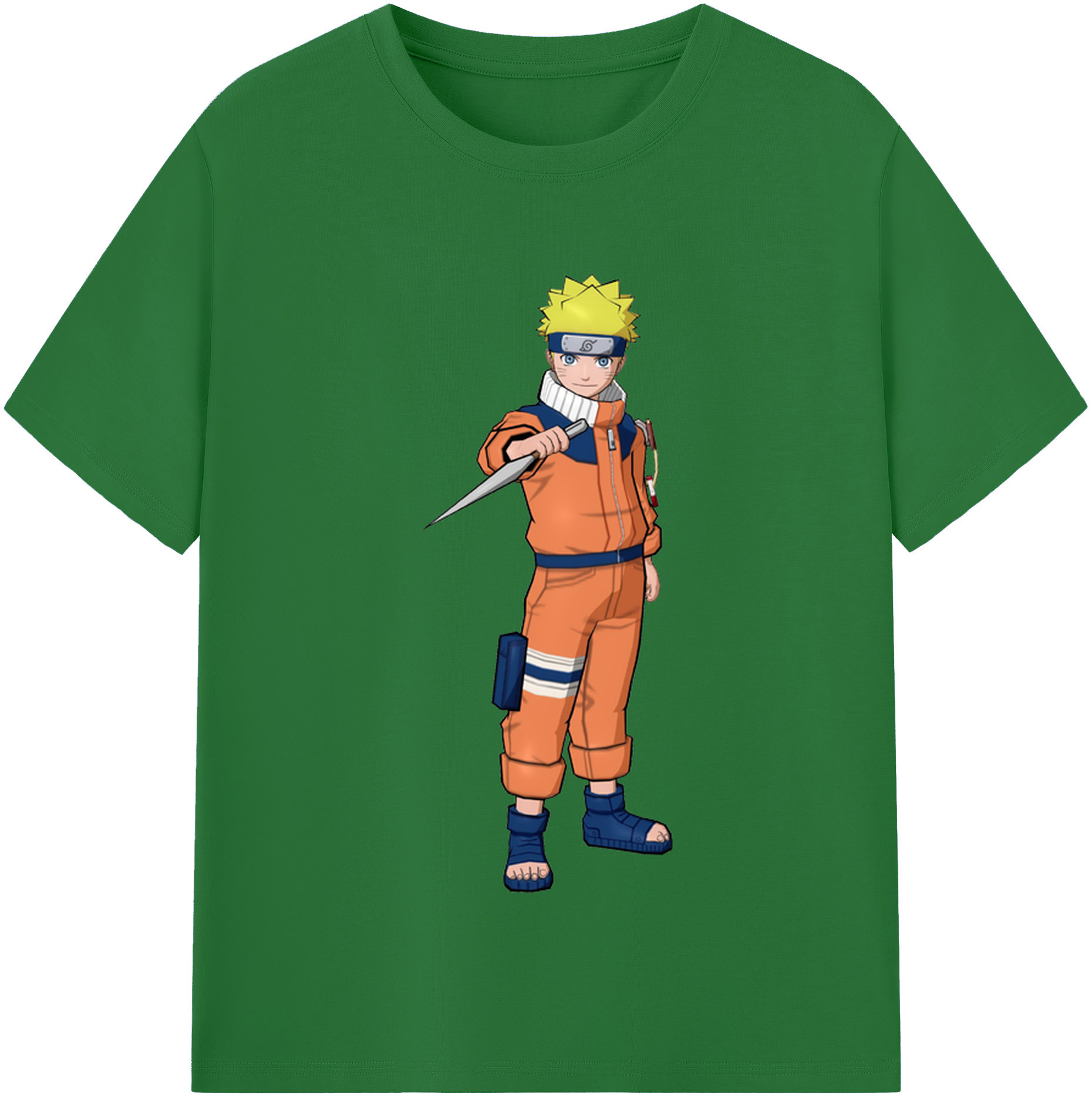 （画像用） NARUTO -ナルト- うずまき ナルト Uzumaki Naruto 綿100％半袖Tシャツ（フロントプリント）