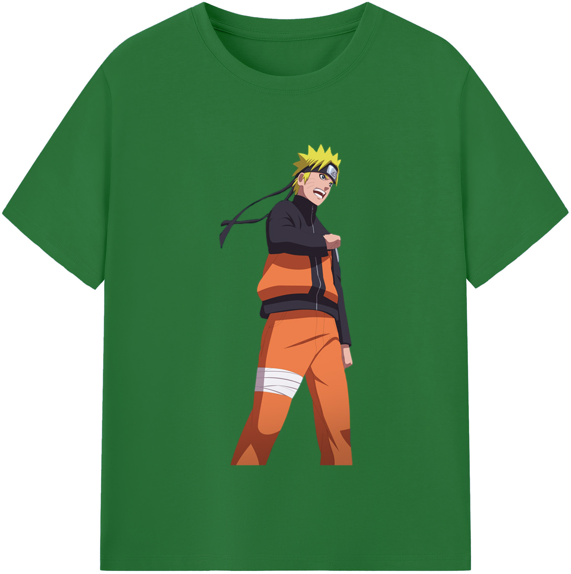 （画像用） NARUTO -ナルト- うずまき ナルト Uzumaki Naruto 綿100％半袖Tシャツ（フロントプリント）