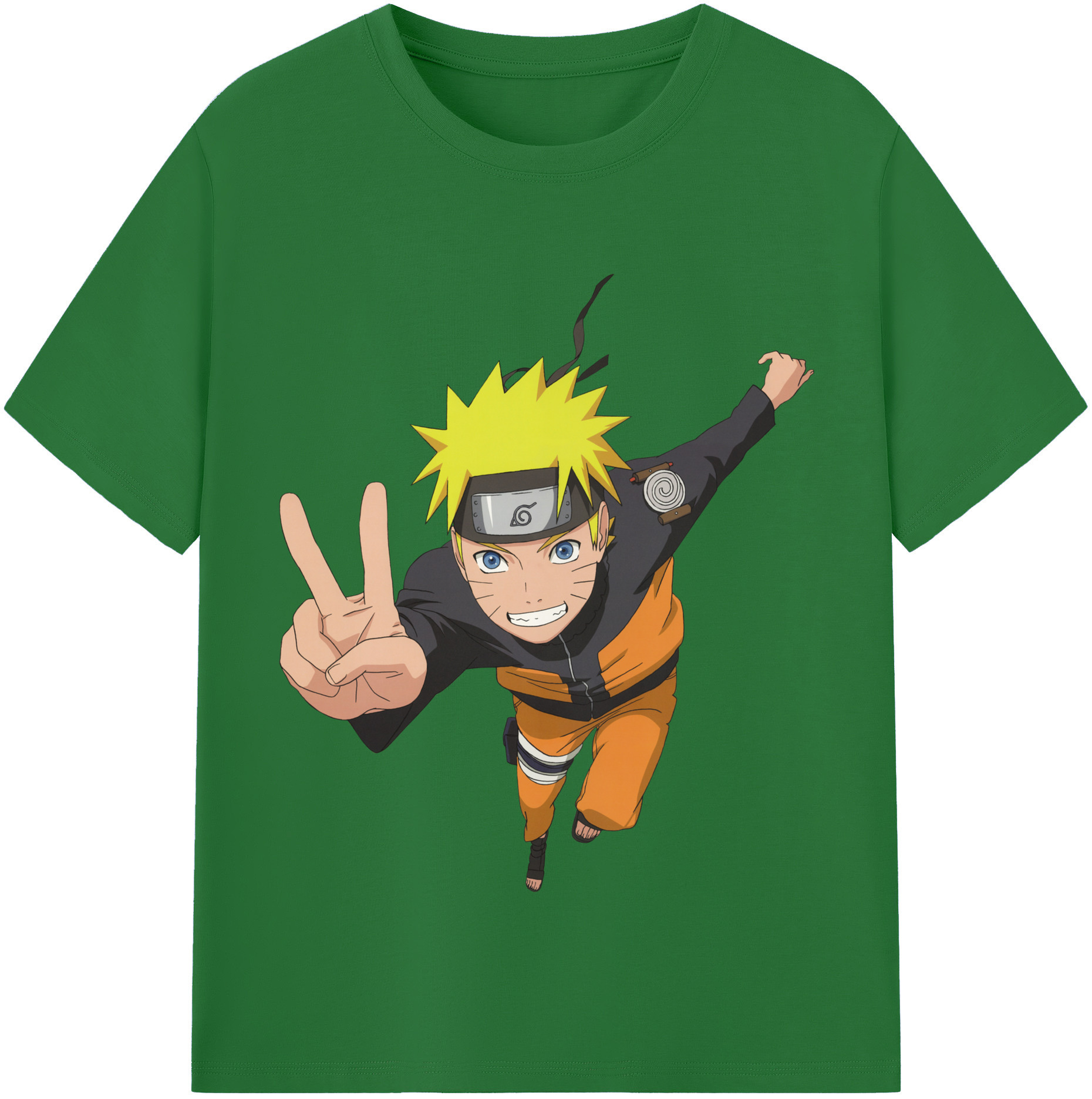 （画像用） NARUTO -ナルト- うずまき ナルト Uzumaki Naruto 綿100％半袖Tシャツ（フロントプリント）