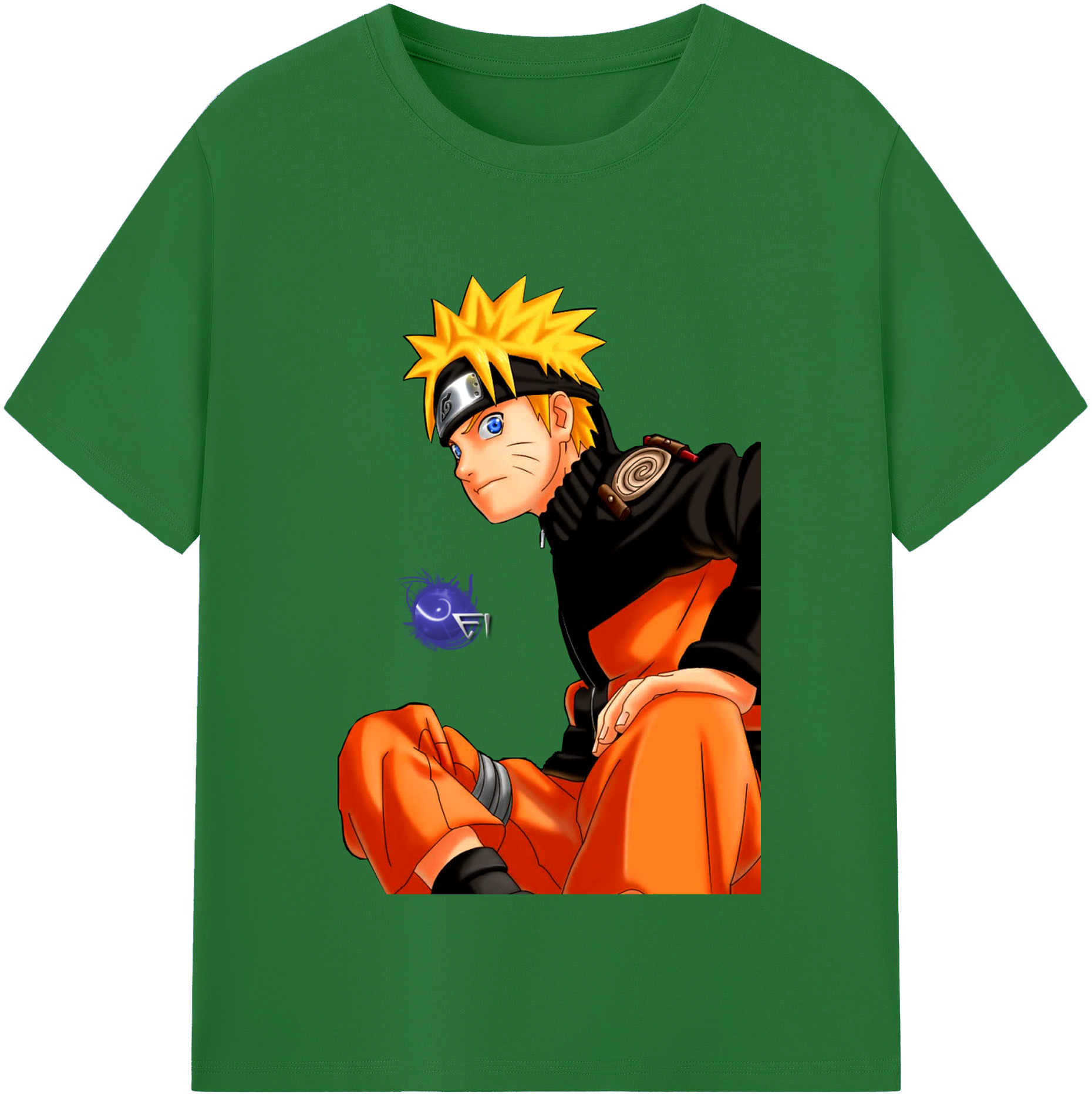 （画像用） NARUTO -ナルト- うずまき ナルト Uzumaki Naruto 綿100％半袖Tシャツ（フロントプリント）