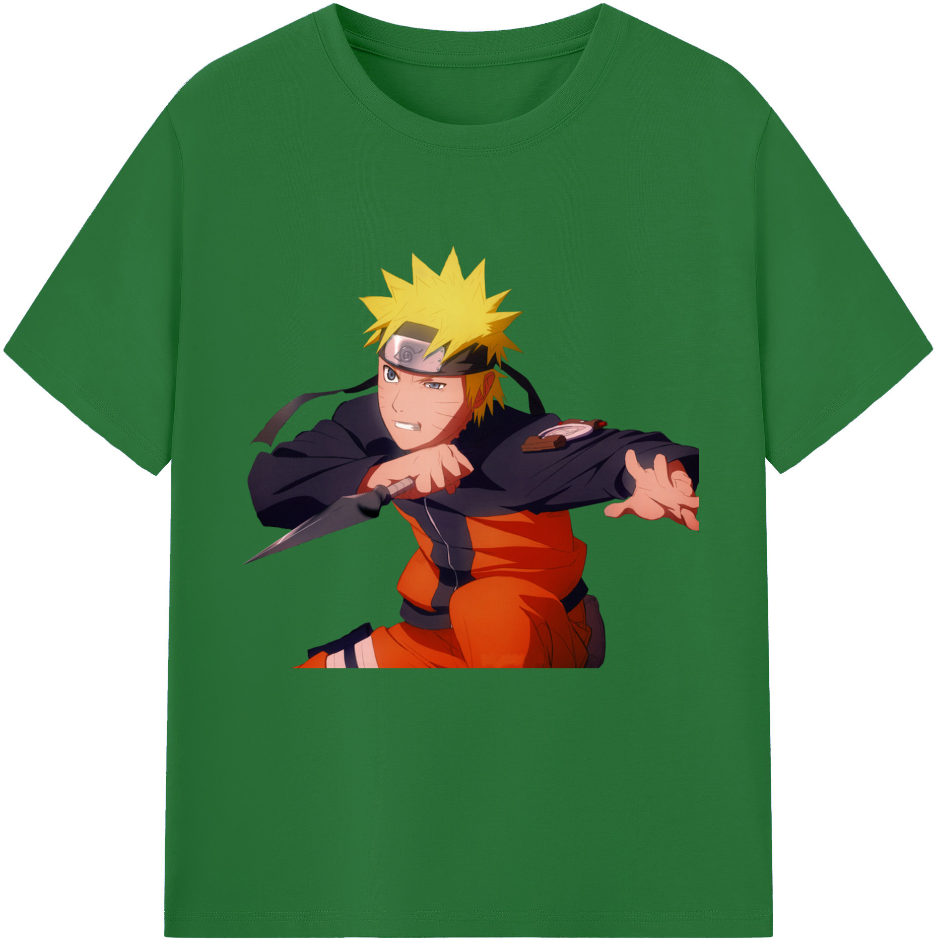 （画像用） NARUTO -ナルト- うずまき ナルト Uzumaki Naruto 綿100％半袖Tシャツ（フロントプリント）