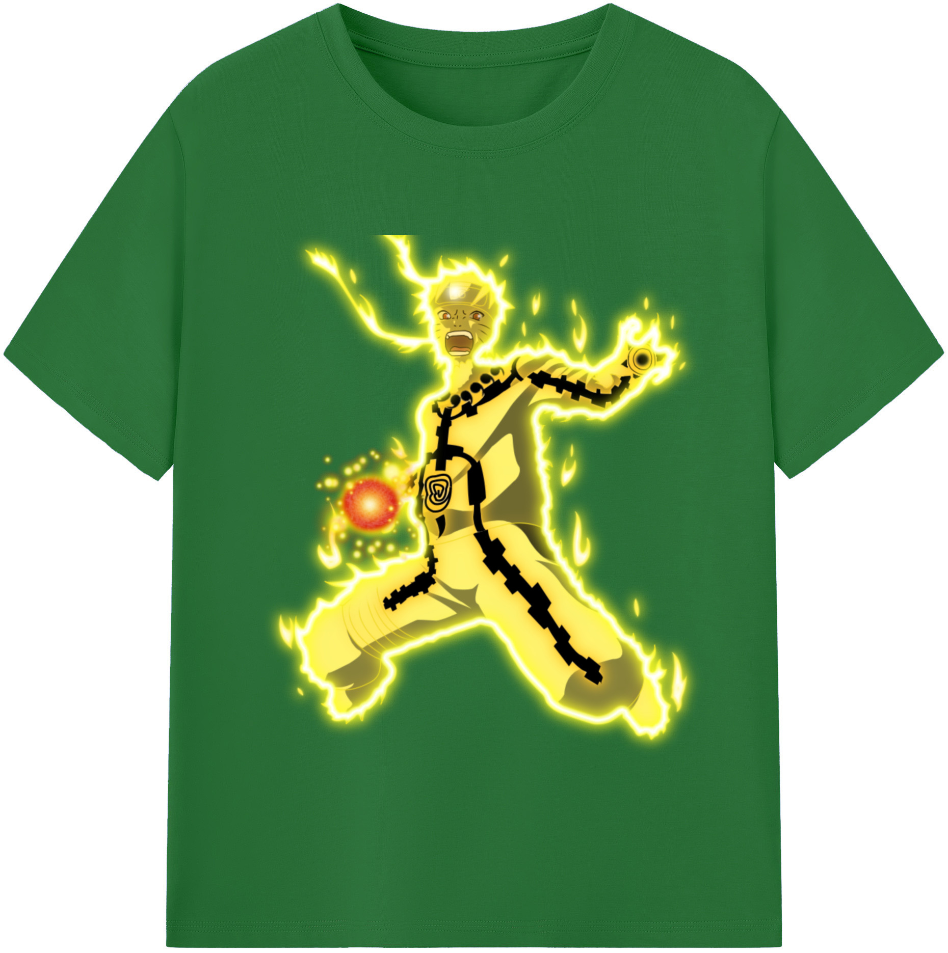 （画像用） NARUTO -ナルト- うずまき ナルト Uzumaki Naruto 綿100％半袖Tシャツ（フロントプリント）