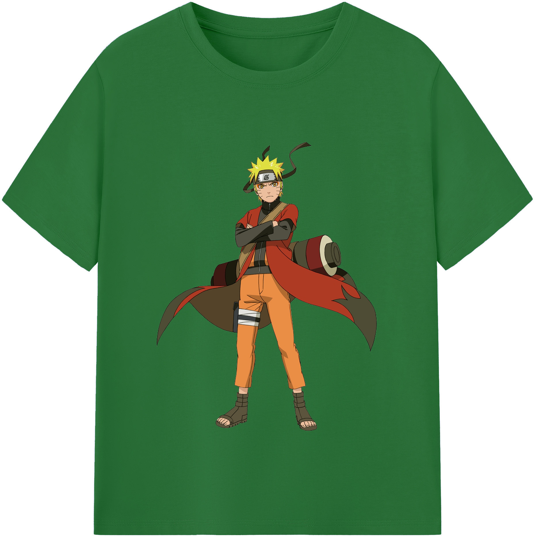 （画像用） NARUTO -ナルト- うずまき ナルト Uzumaki Naruto 綿100％半袖Tシャツ（フロントプリント）
