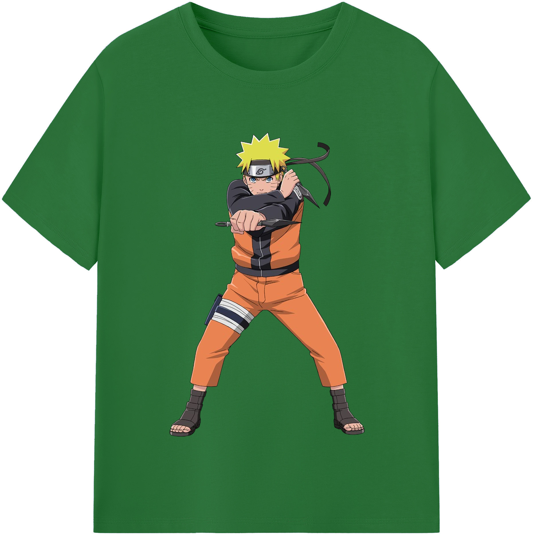（画像用） NARUTO -ナルト- うずまき ナルト Uzumaki Naruto 綿100％半袖Tシャツ（フロントプリント）