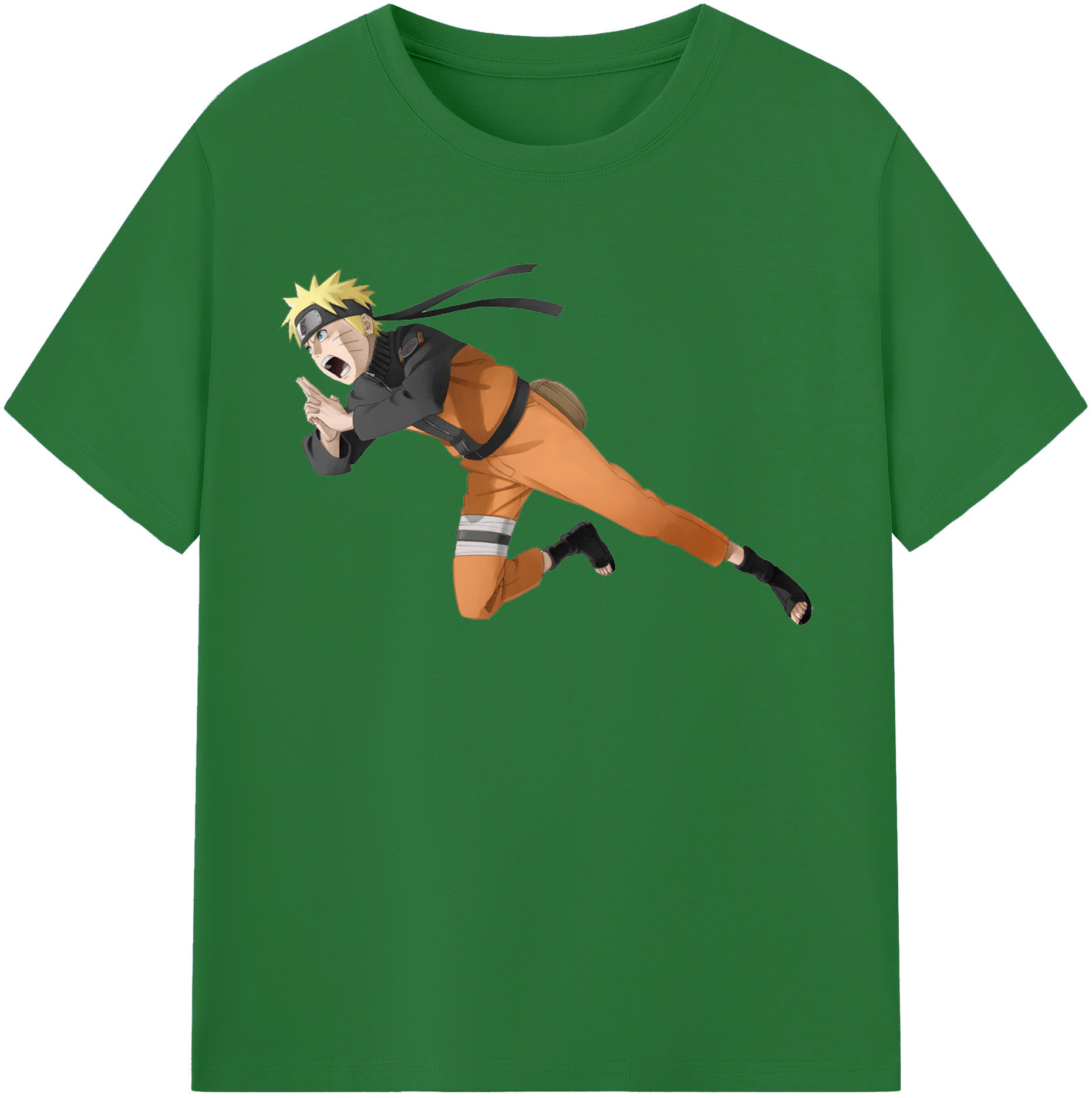 （画像用） NARUTO -ナルト- うずまき ナルト Uzumaki Naruto 綿100％半袖Tシャツ（フロントプリント）