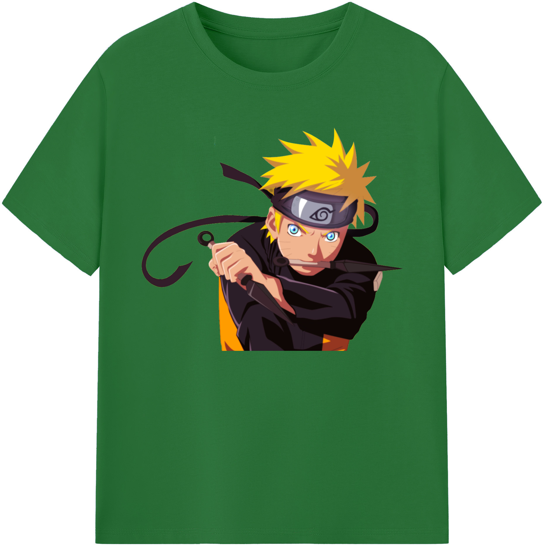 （画像用） NARUTO -ナルト- うずまき ナルト Uzumaki Naruto 綿100％半袖Tシャツ（フロントプリント）