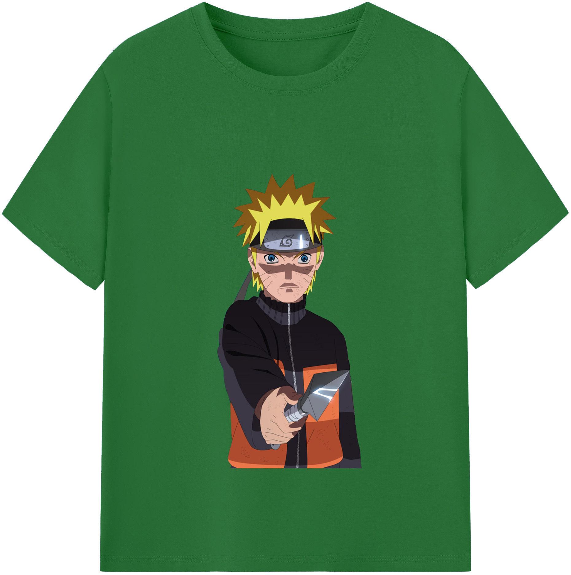 （画像用） NARUTO -ナルト- うずまき ナルト Uzumaki Naruto 綿100％半袖Tシャツ（フロントプリント）