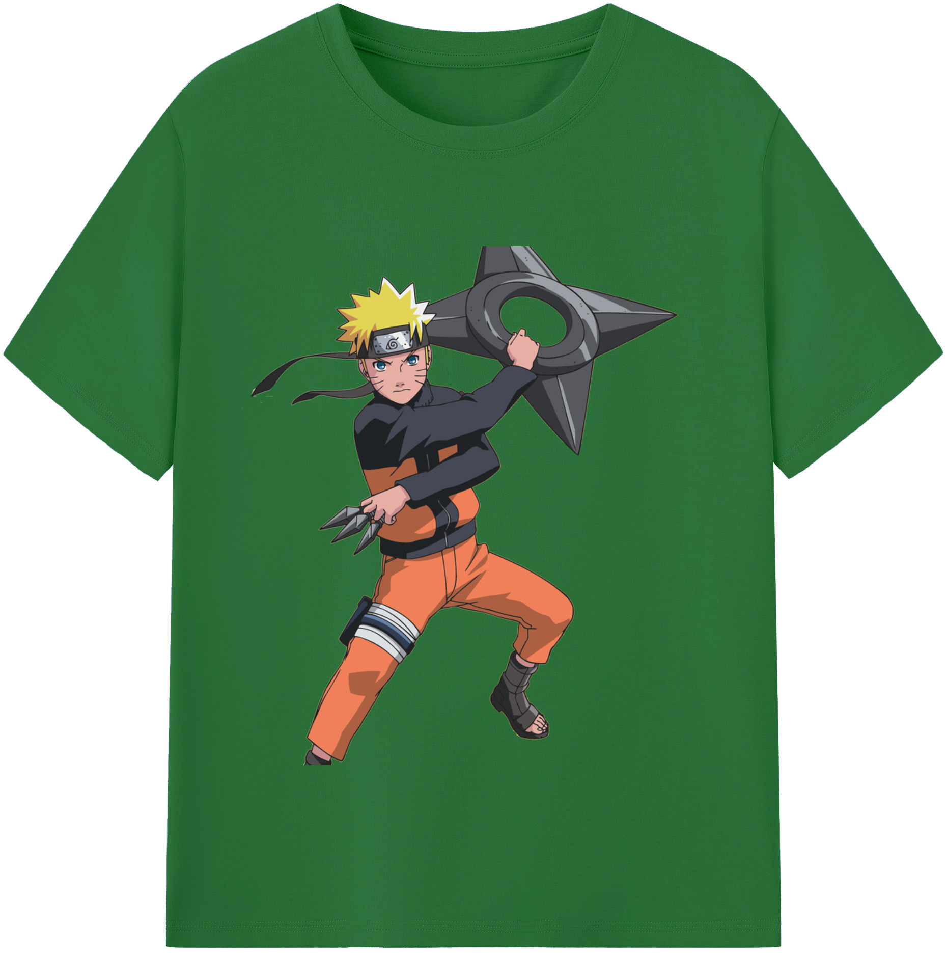 （画像用） NARUTO -ナルト- うずまき ナルト Uzumaki Naruto 綿100％半袖Tシャツ（フロントプリント）
