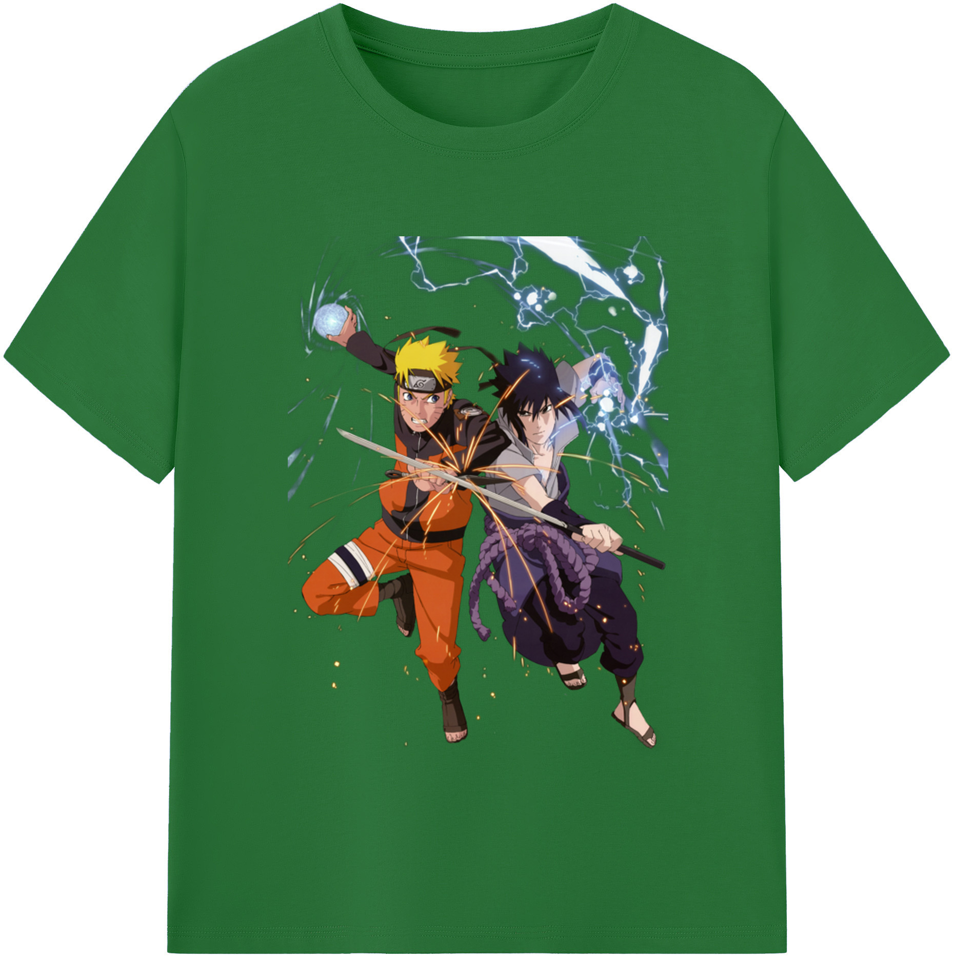 （画像用） NARUTO -ナルト- うずまき ナルト Uzumaki Naruto 綿100％半袖Tシャツ（フロントプリント）