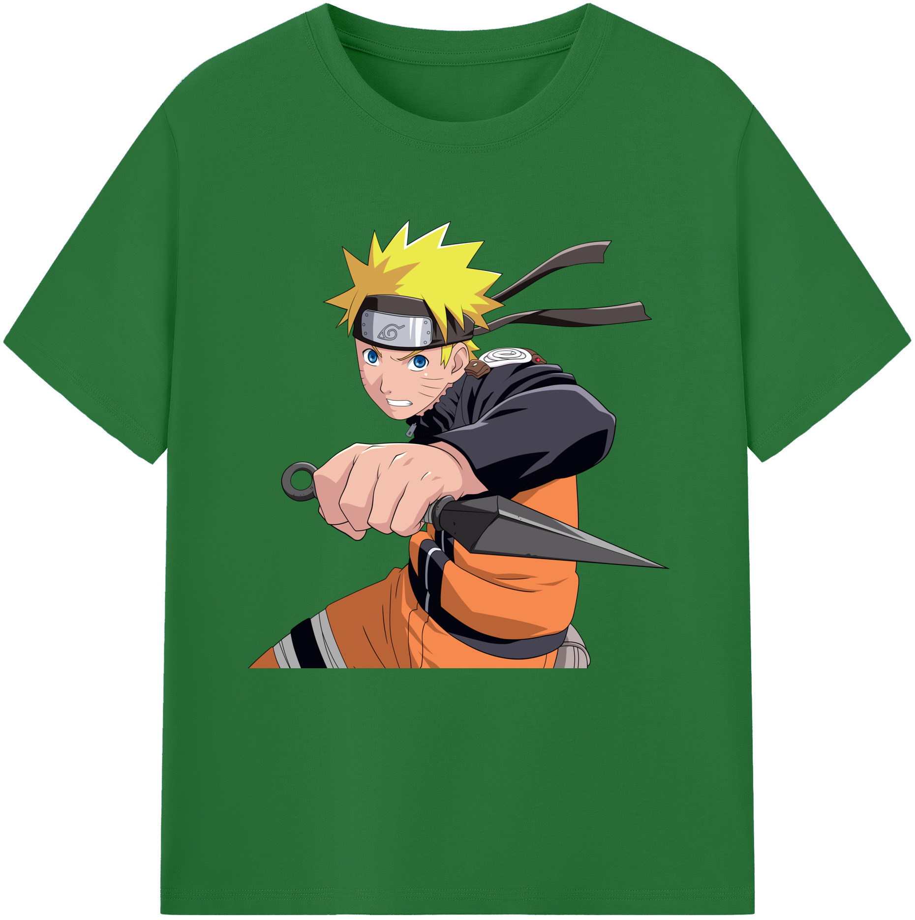 （画像用） NARUTO -ナルト- うずまき ナルト Uzumaki Naruto 綿100％半袖Tシャツ（フロントプリント）