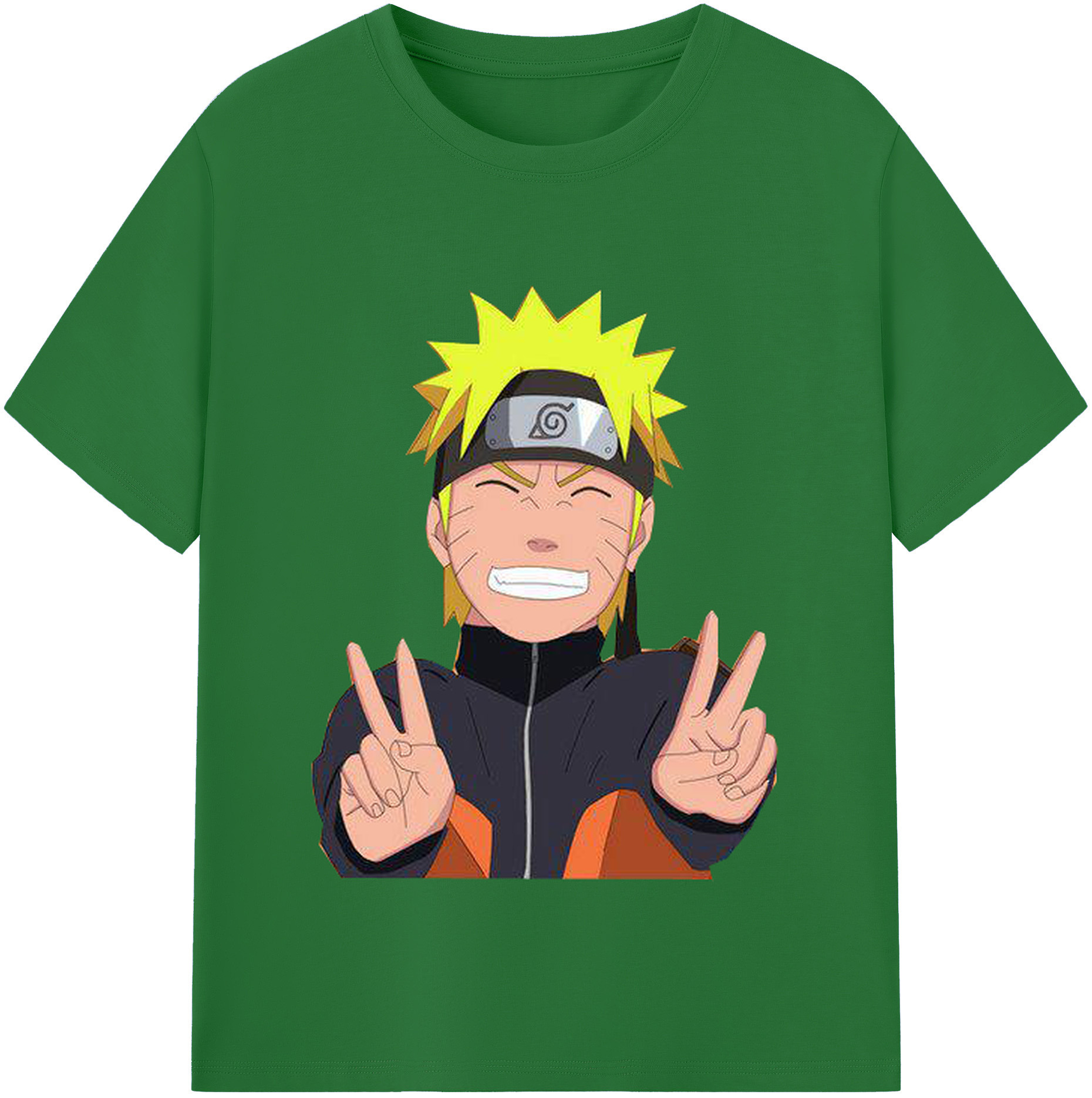（画像用） NARUTO -ナルト- うずまき ナルト Uzumaki Naruto 綿100％半袖Tシャツ（フロントプリント）