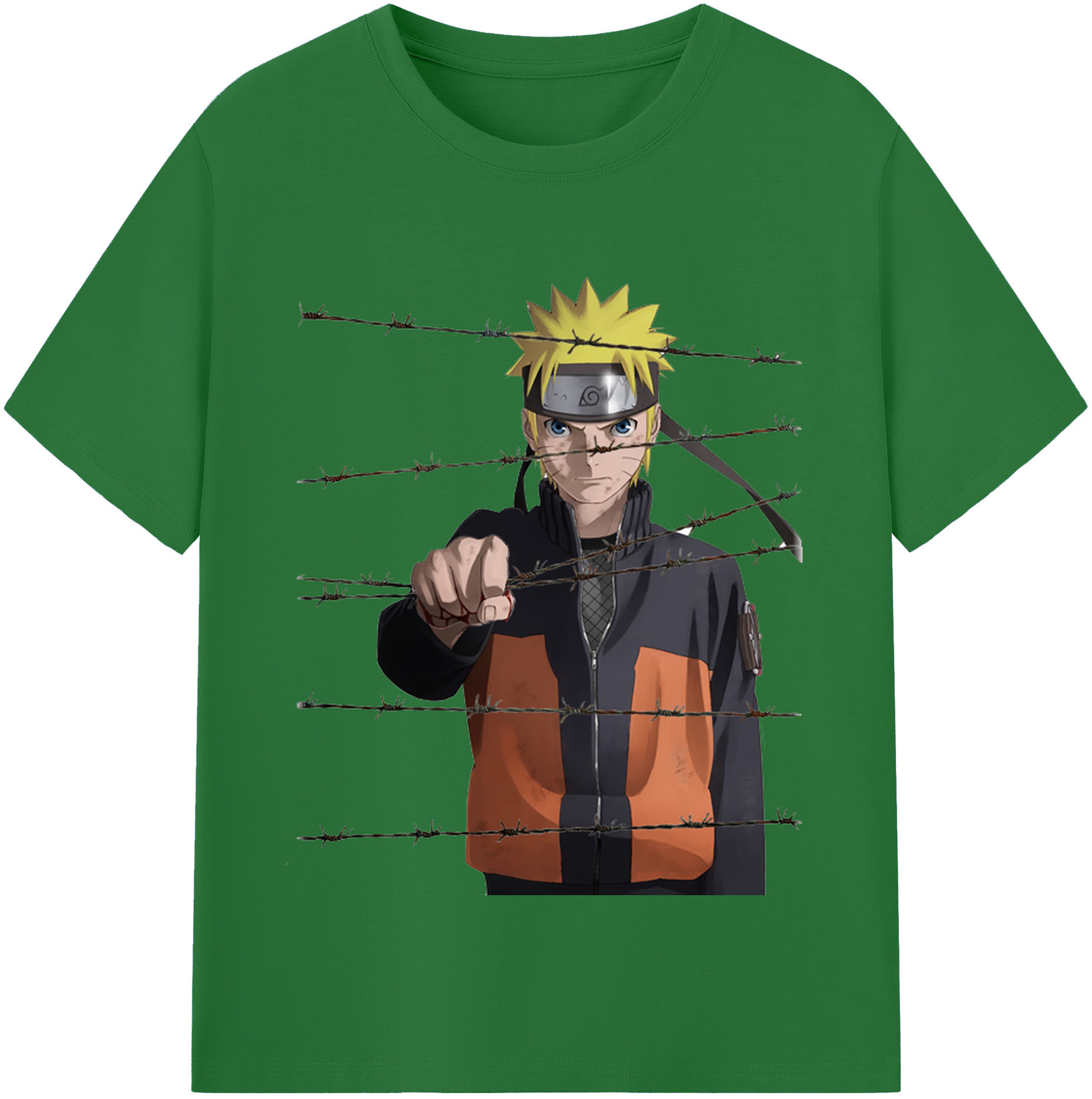 （画像用） NARUTO -ナルト- うずまき ナルト Uzumaki Naruto 綿100％半袖Tシャツ（フロントプリント）