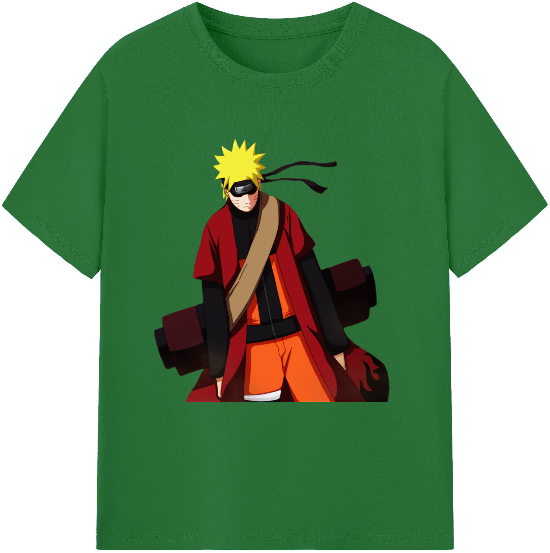 （画像用） NARUTO -ナルト- うずまき ナルト Uzumaki Naruto 綿100％半袖Tシャツ（フロントプリント）
