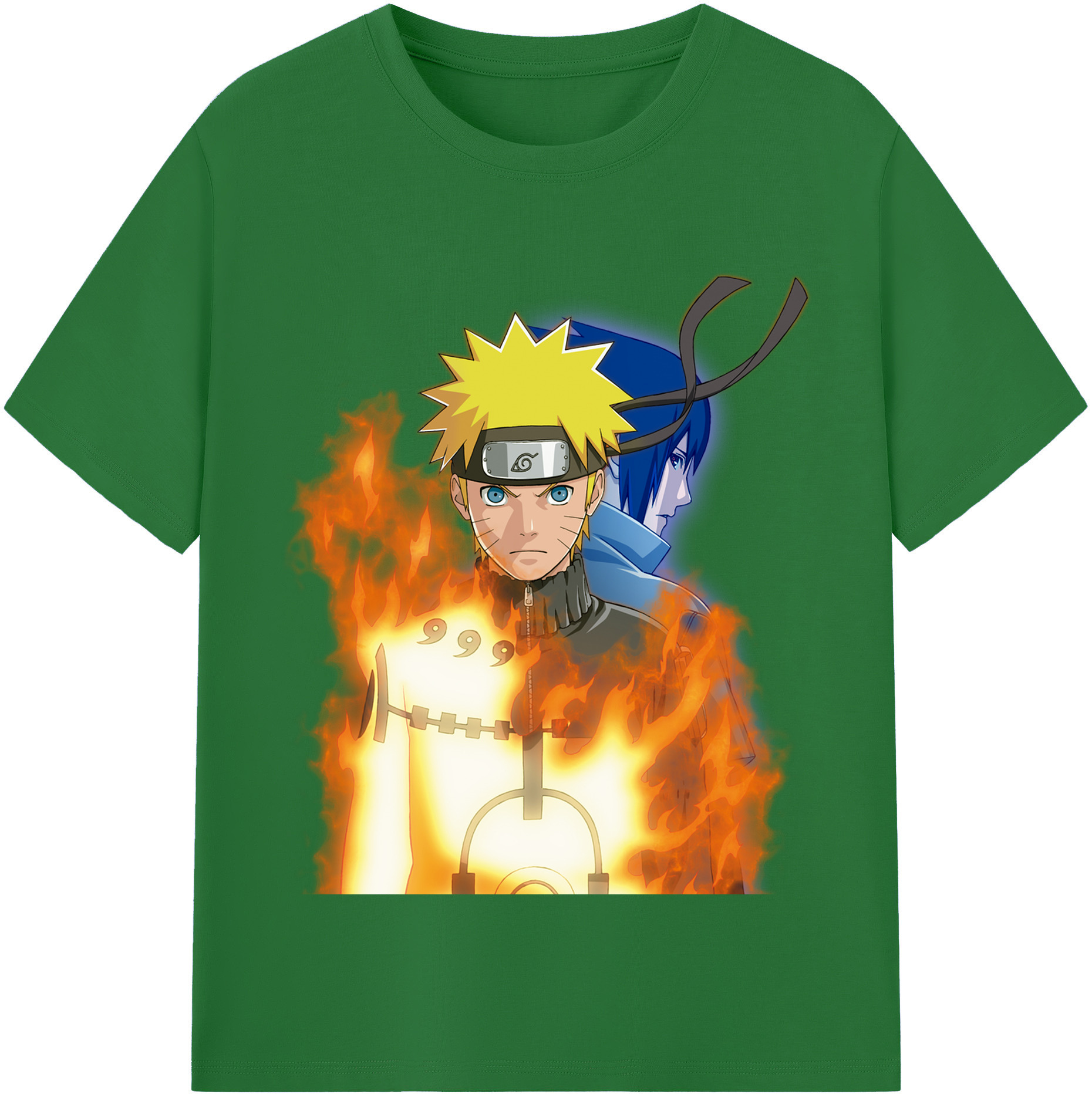 （画像用） NARUTO -ナルト- うずまき ナルト Uzumaki Naruto 綿100％半袖Tシャツ（フロントプリント）