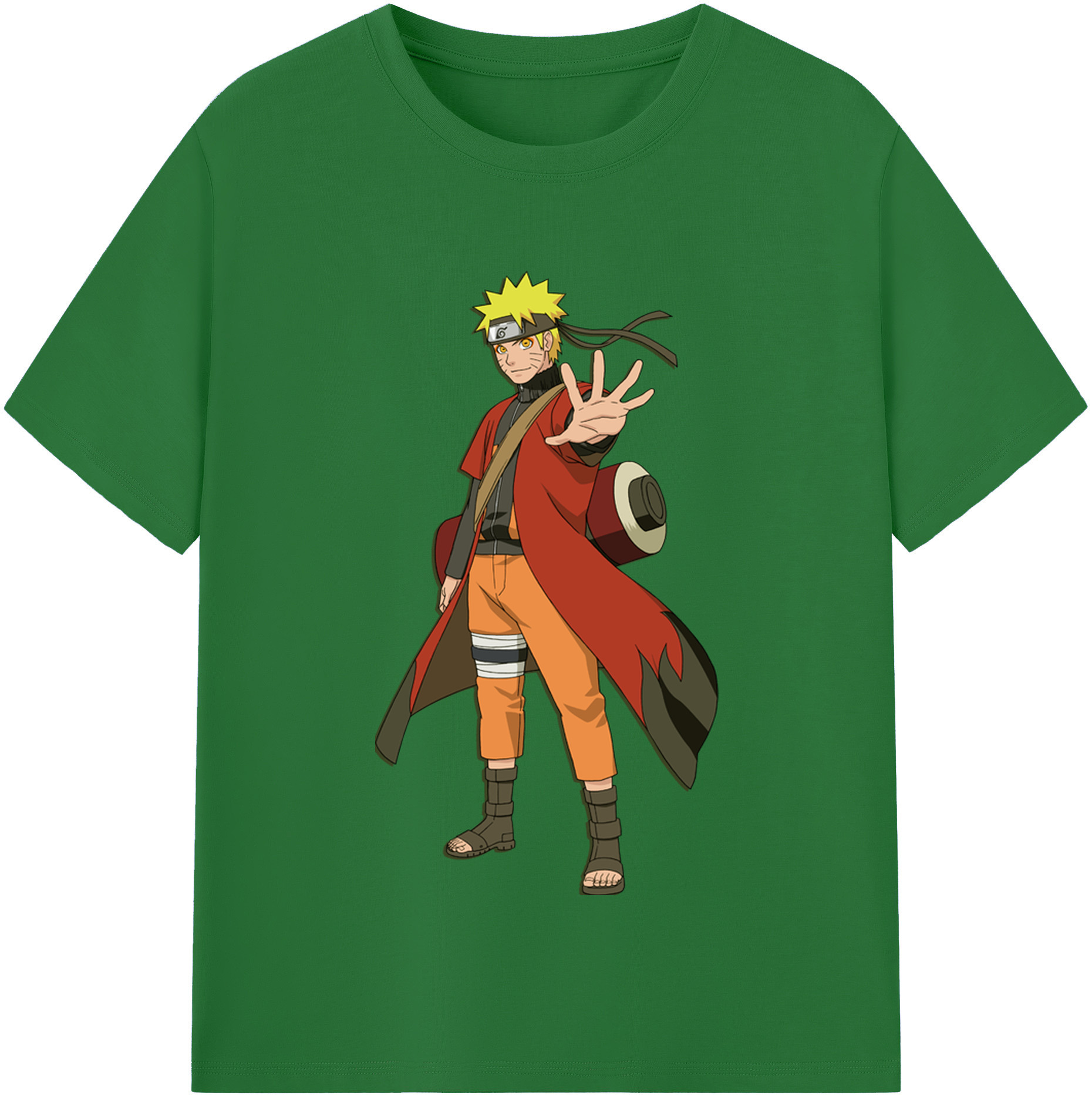（画像用） NARUTO -ナルト- うずまき ナルト Uzumaki Naruto 綿100％半袖Tシャツ（フロントプリント）