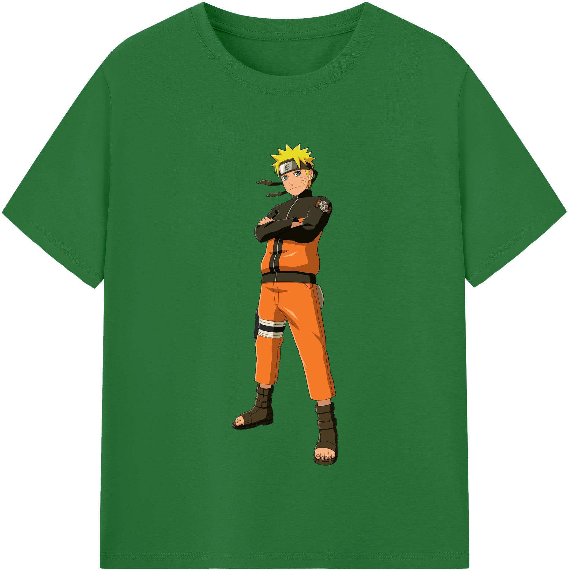 （画像用） NARUTO -ナルト- うずまき ナルト Uzumaki Naruto 綿100％半袖Tシャツ（フロントプリント）