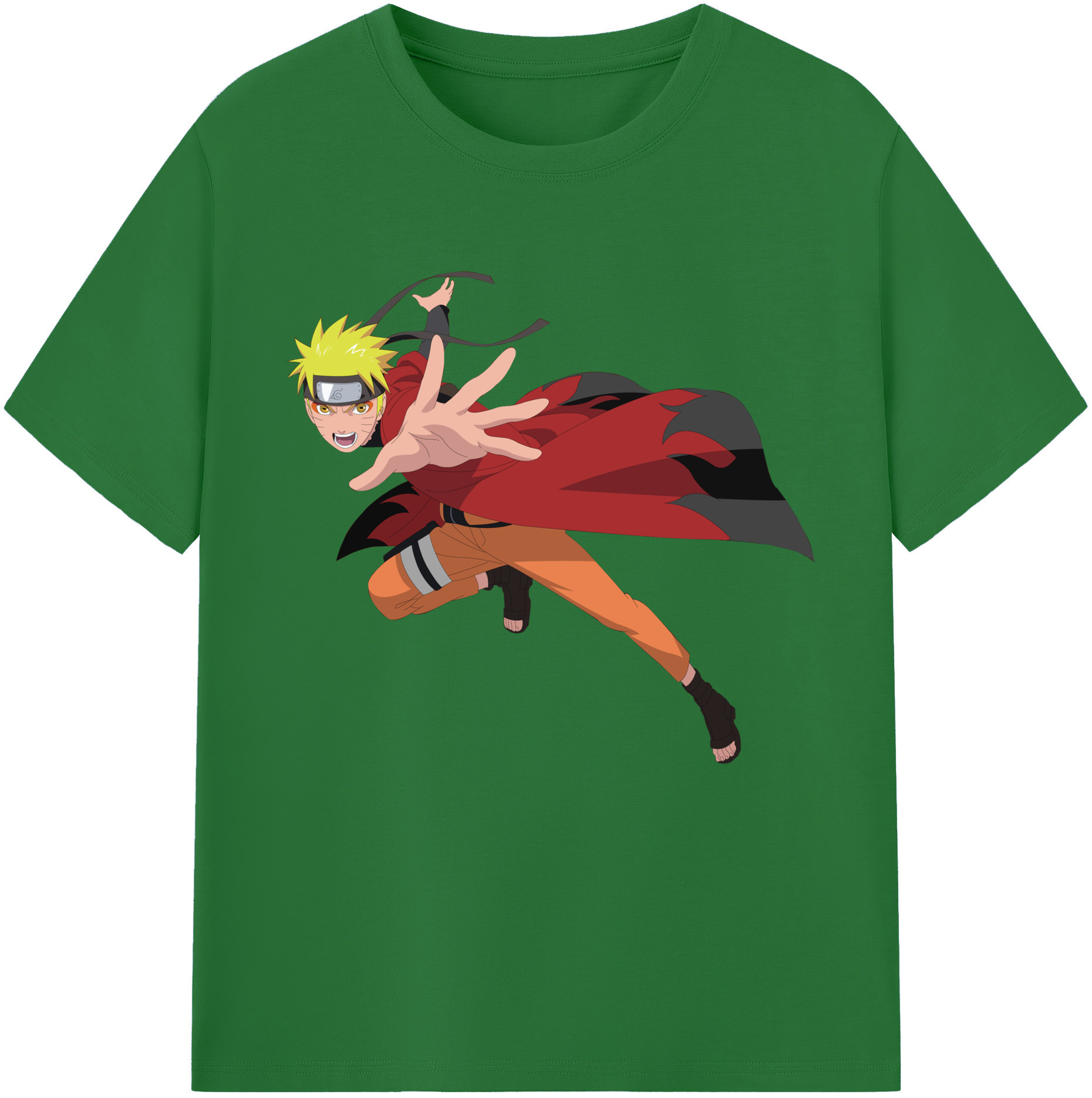 （画像用） NARUTO -ナルト- うずまき ナルト Uzumaki Naruto 綿100％半袖Tシャツ（フロントプリント）