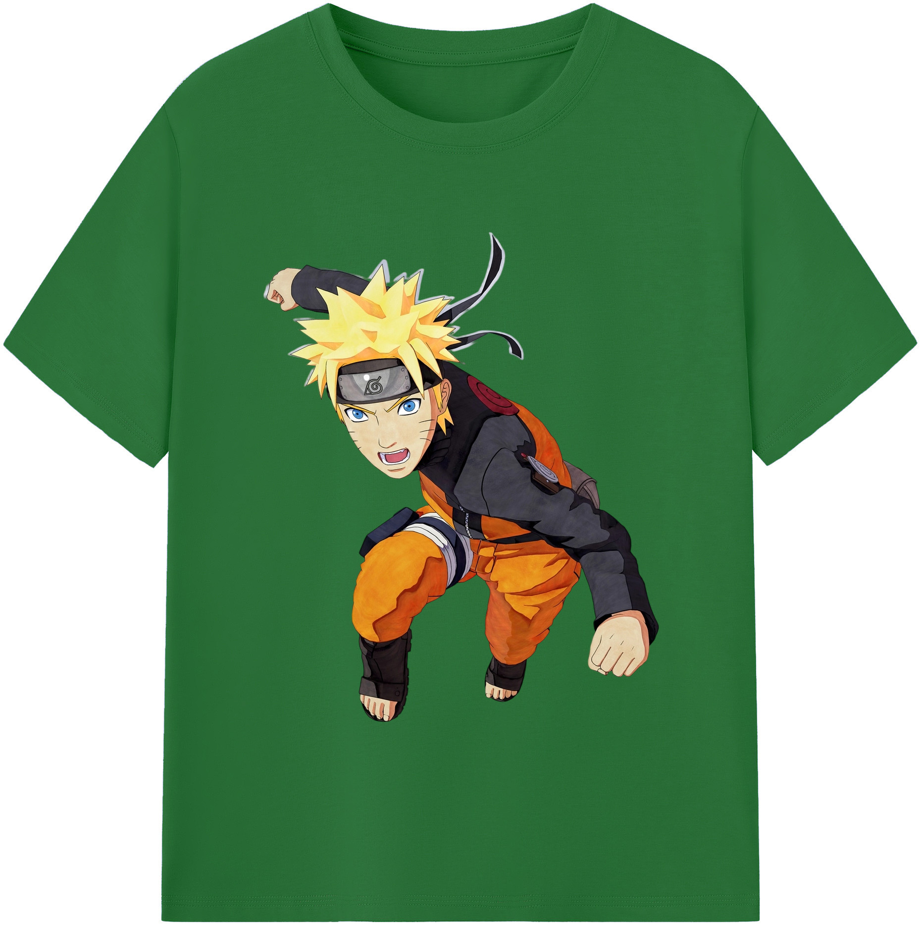 （画像用） NARUTO -ナルト- うずまき ナルト Uzumaki Naruto 綿100％半袖Tシャツ（フロントプリント）
