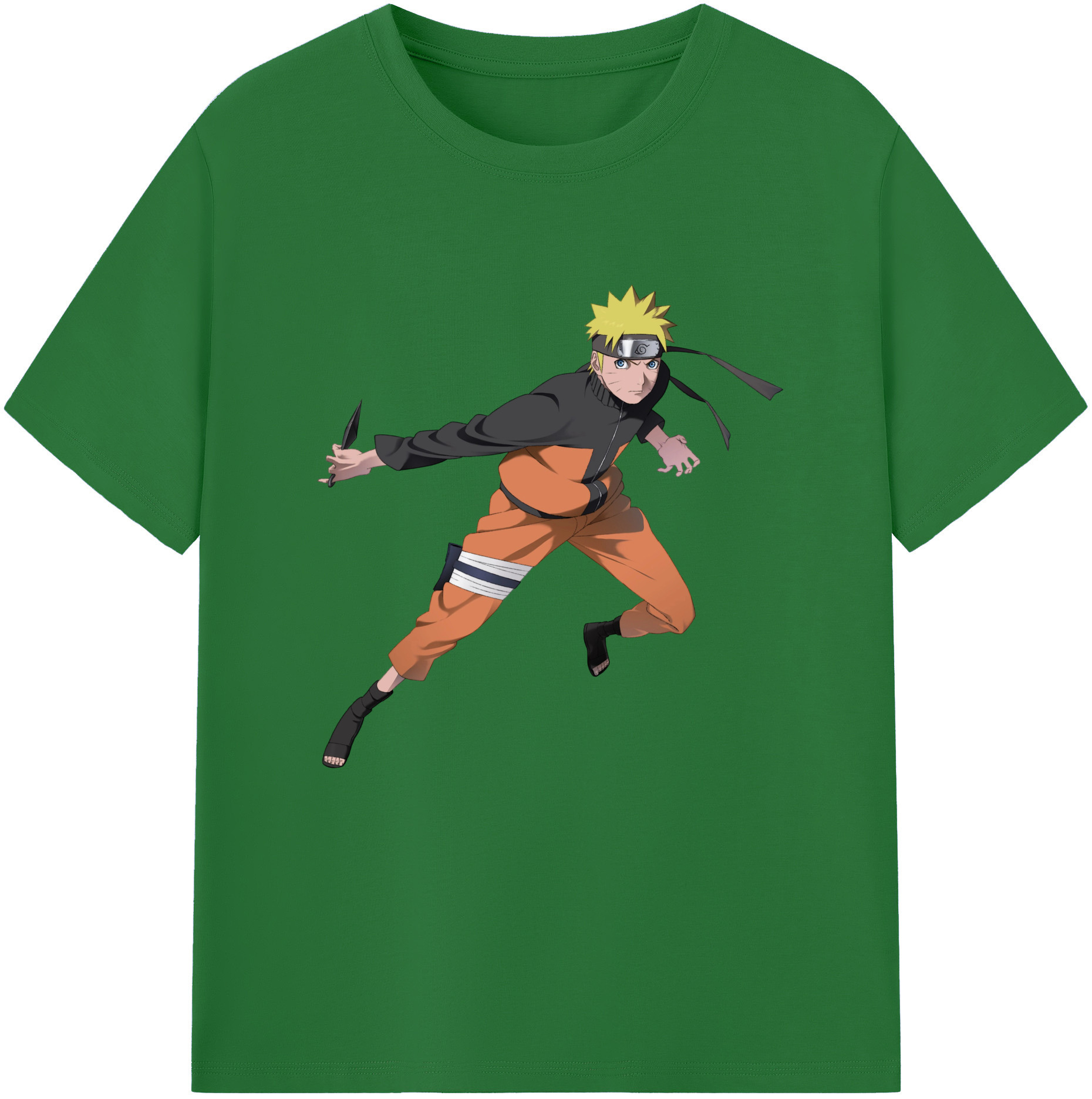 （画像用） NARUTO -ナルト- うずまき ナルト Uzumaki Naruto 綿100％半袖Tシャツ（フロントプリント）