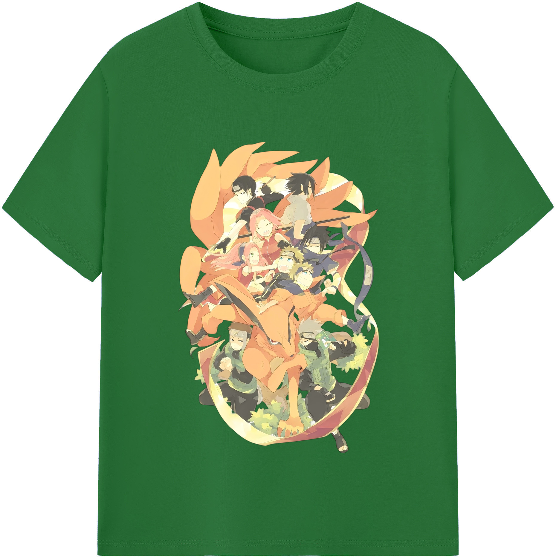 （画像用） NARUTO -ナルト- うずまき ナルト Uzumaki Naruto 綿100％半袖Tシャツ（フロントプリント）