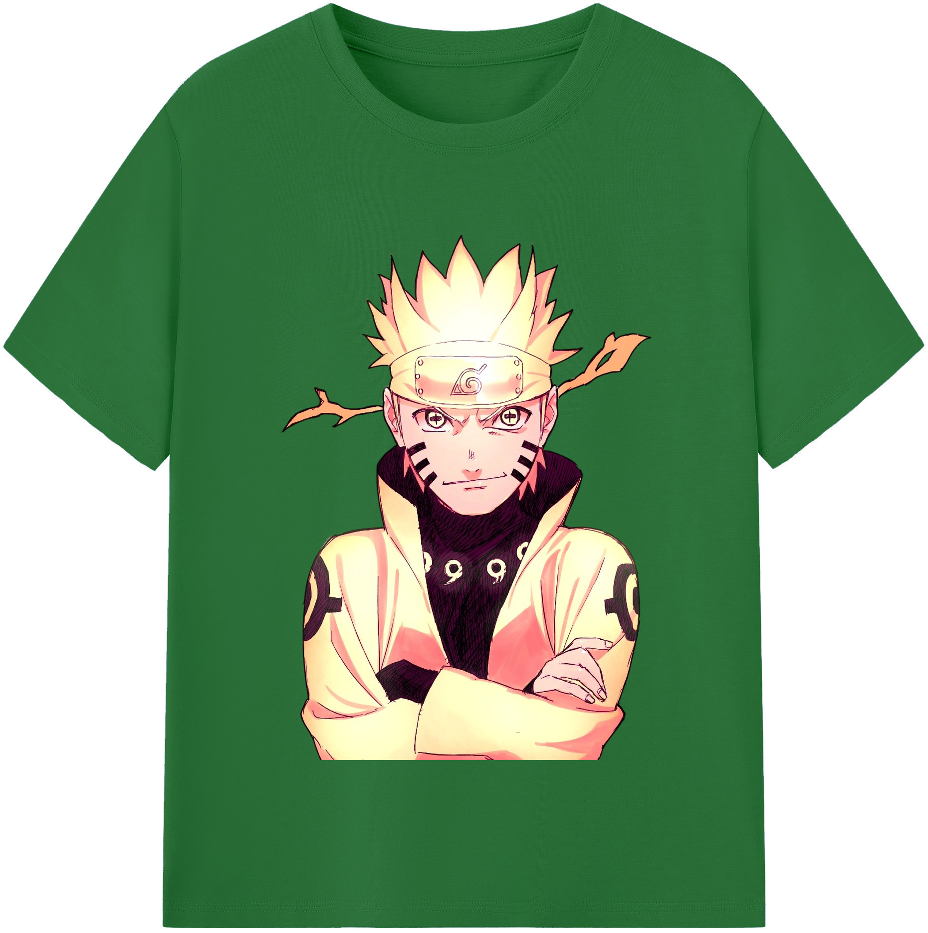（画像用） NARUTO -ナルト- うずまき ナルト Uzumaki Naruto 綿100％半袖Tシャツ（フロントプリント）