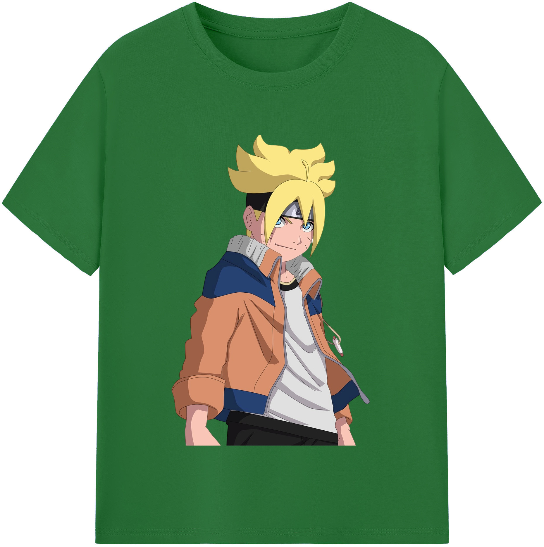 （画像用） NARUTO -ナルト- うずまき ナルト Uzumaki Naruto 綿100％半袖Tシャツ（フロントプリント）