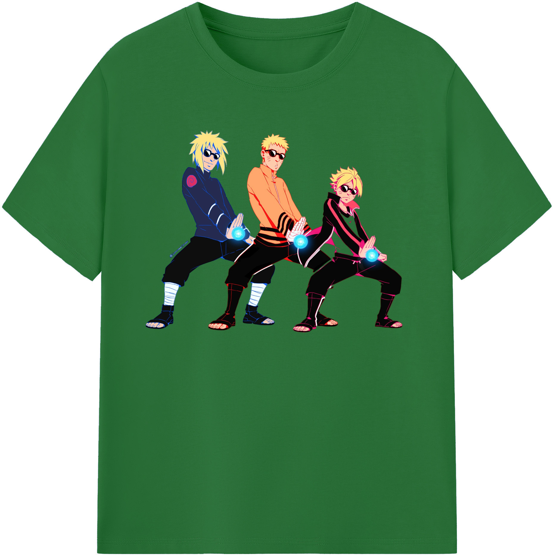 （画像用） NARUTO -ナルト- うずまき ナルト Uzumaki Naruto 綿100％半袖Tシャツ（フロントプリント）