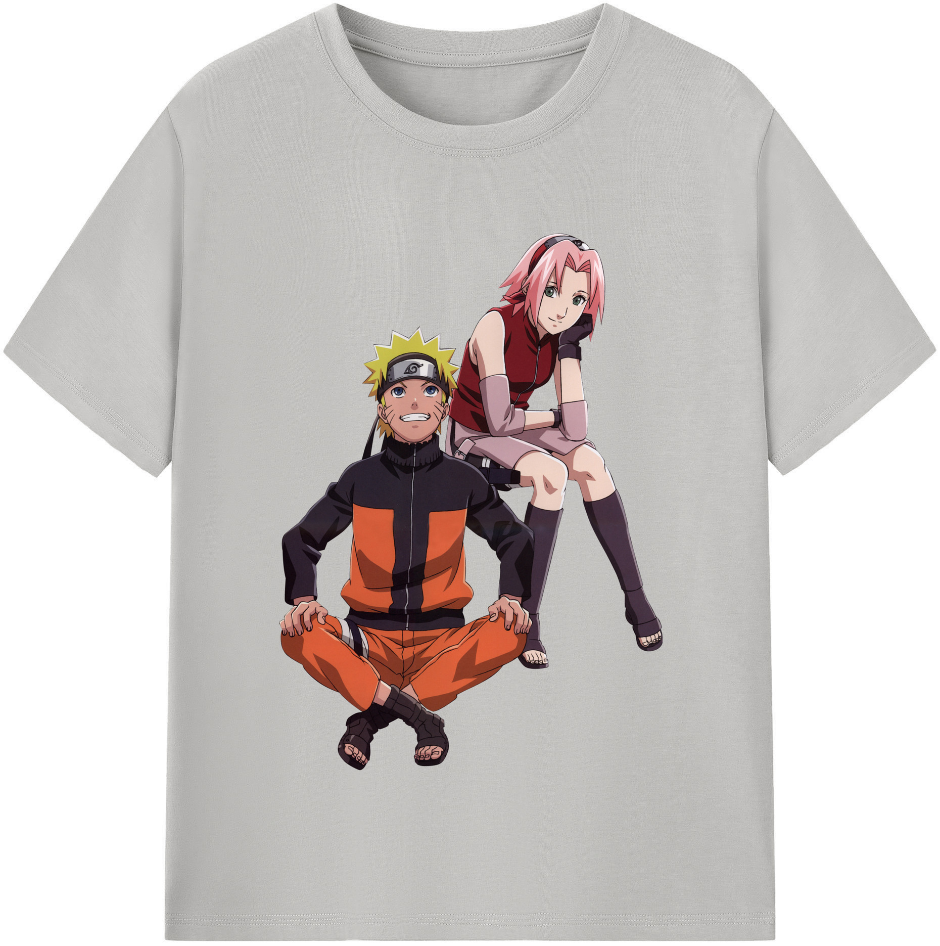 （画像用） NARUTO -ナルト- うずまき ナルト Uzumaki Naruto 綿100％半袖Tシャツ（フロントプリント）