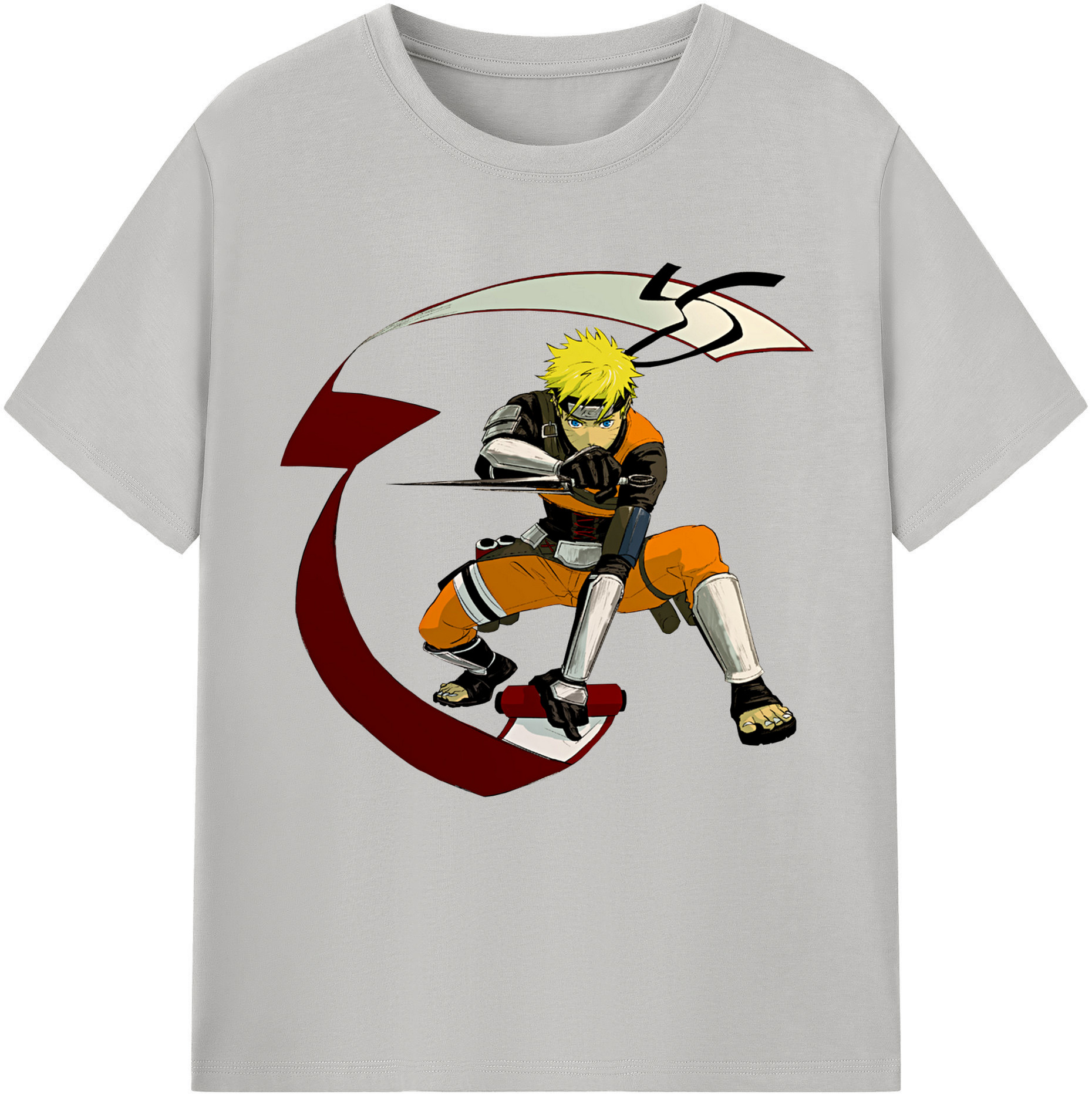 （画像用） NARUTO -ナルト- うずまき ナルト Uzumaki Naruto 綿100％半袖Tシャツ（フロントプリント）