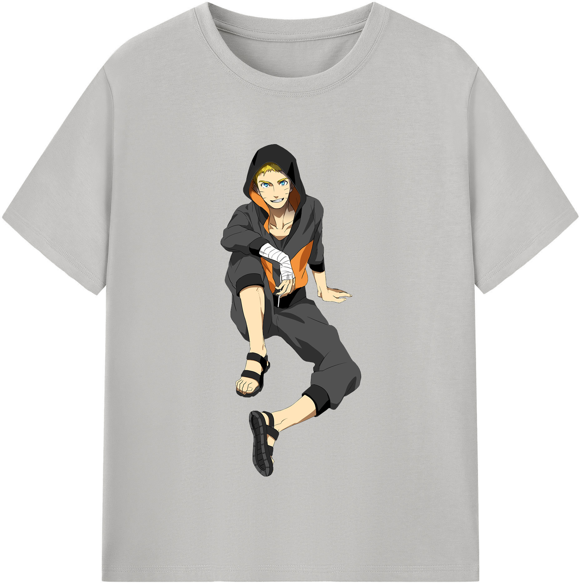 （画像用） NARUTO -ナルト- うずまき ナルト Uzumaki Naruto 綿100％半袖Tシャツ（フロントプリント）
