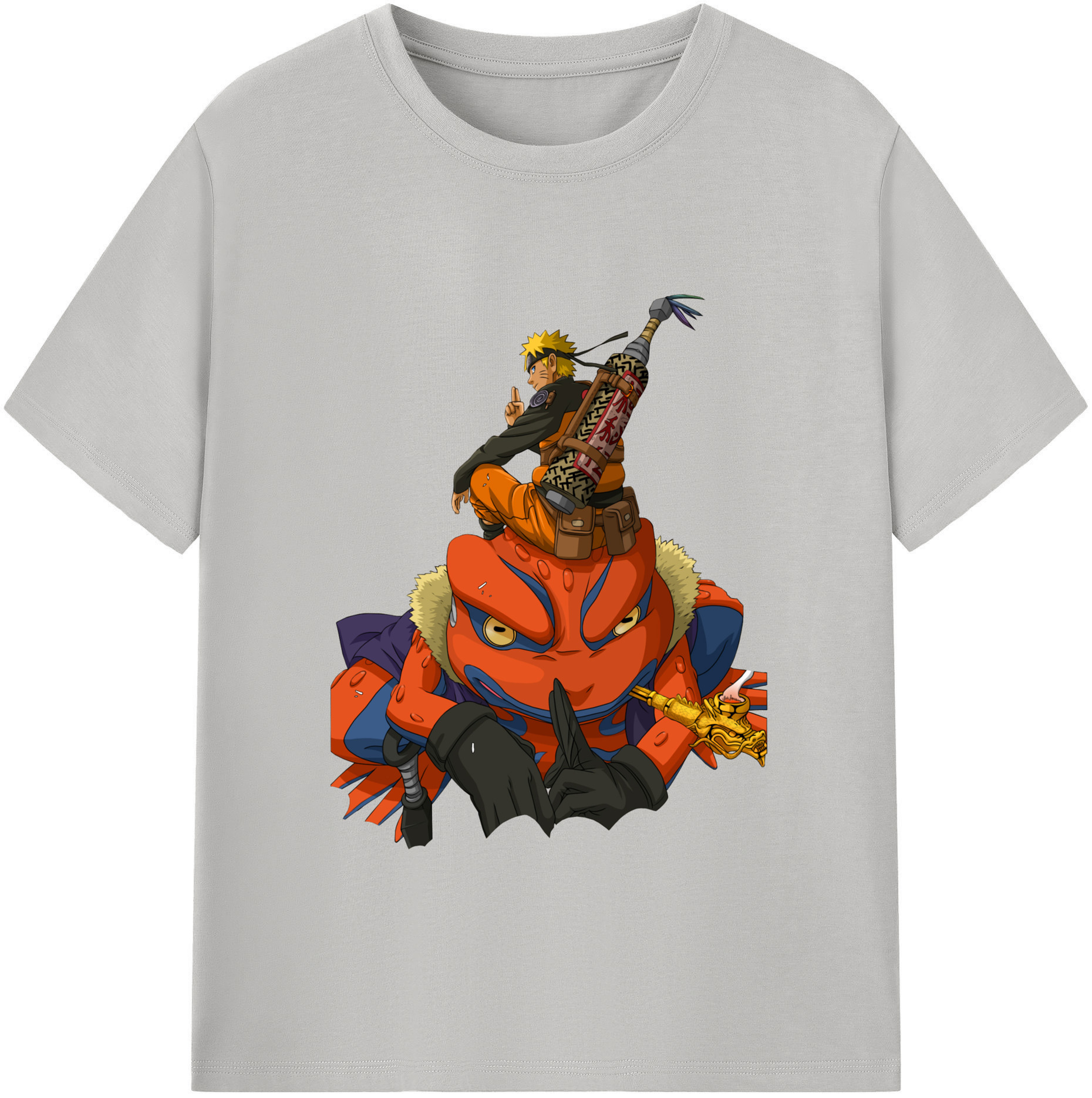（画像用） NARUTO -ナルト- うずまき ナルト Uzumaki Naruto 綿100％半袖Tシャツ（フロントプリント）