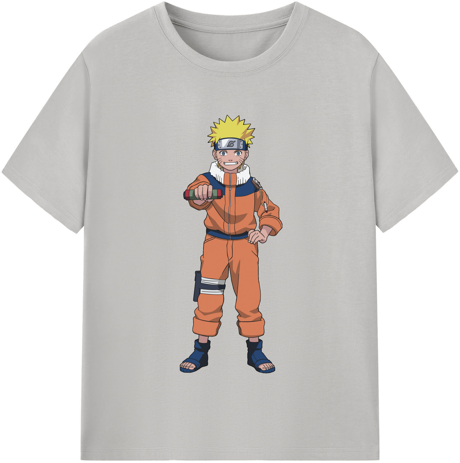 （画像用） NARUTO -ナルト- うずまき ナルト Uzumaki Naruto 綿100％半袖Tシャツ（フロントプリント）