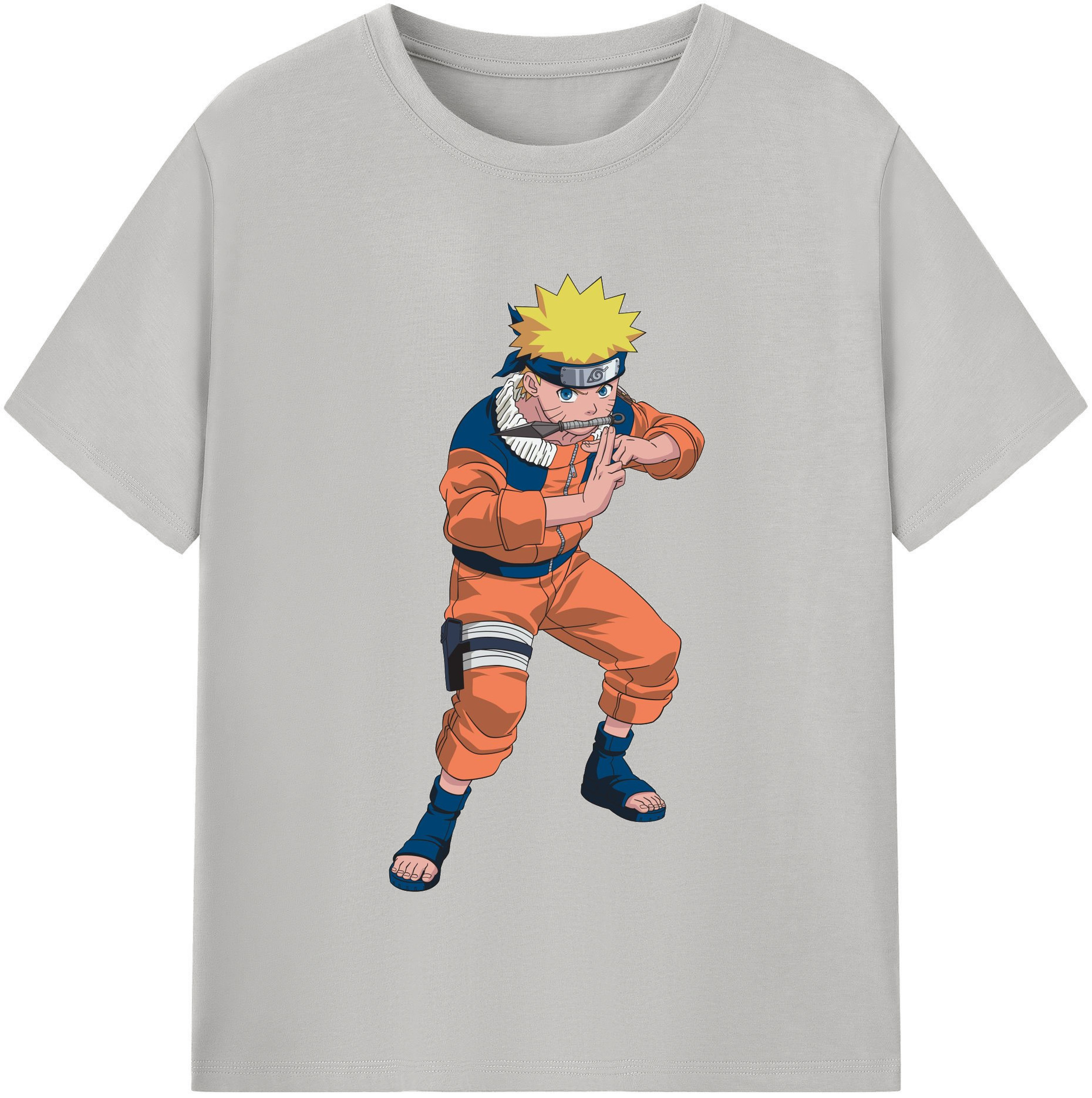 （画像用） NARUTO -ナルト- うずまき ナルト Uzumaki Naruto 綿100％半袖Tシャツ（フロントプリント）