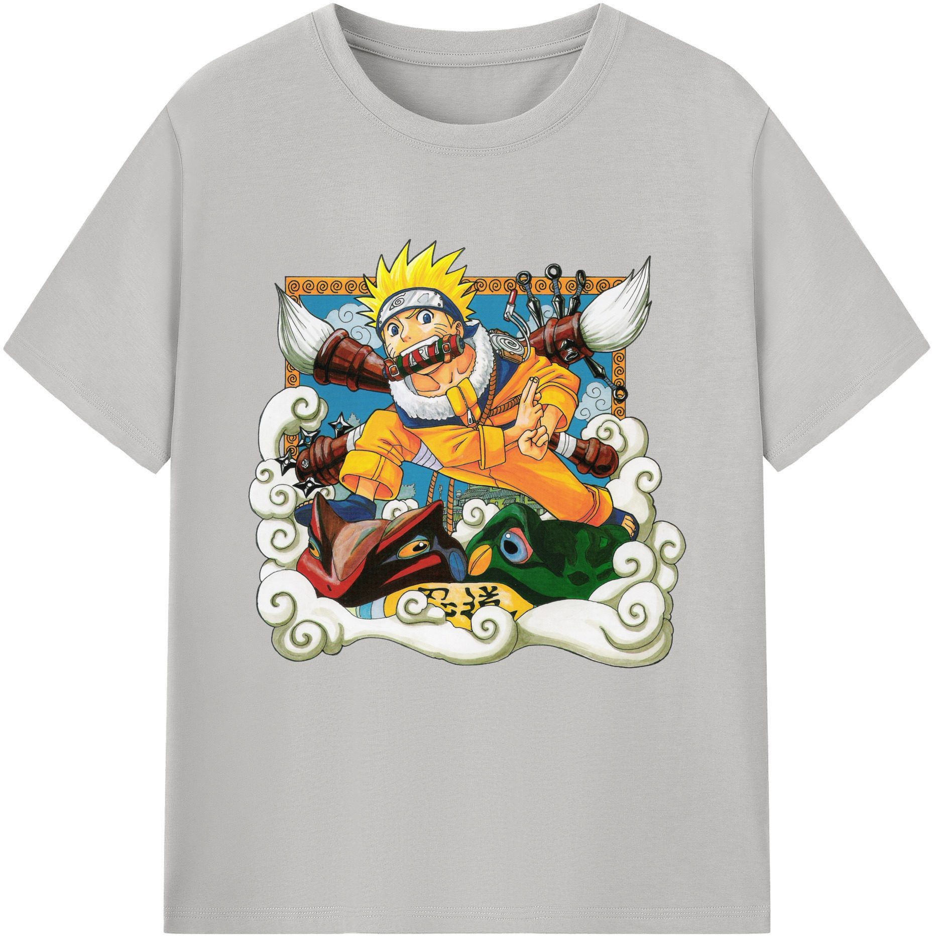 （画像用） NARUTO -ナルト- うずまき ナルト Uzumaki Naruto 綿100％半袖Tシャツ（フロントプリント）