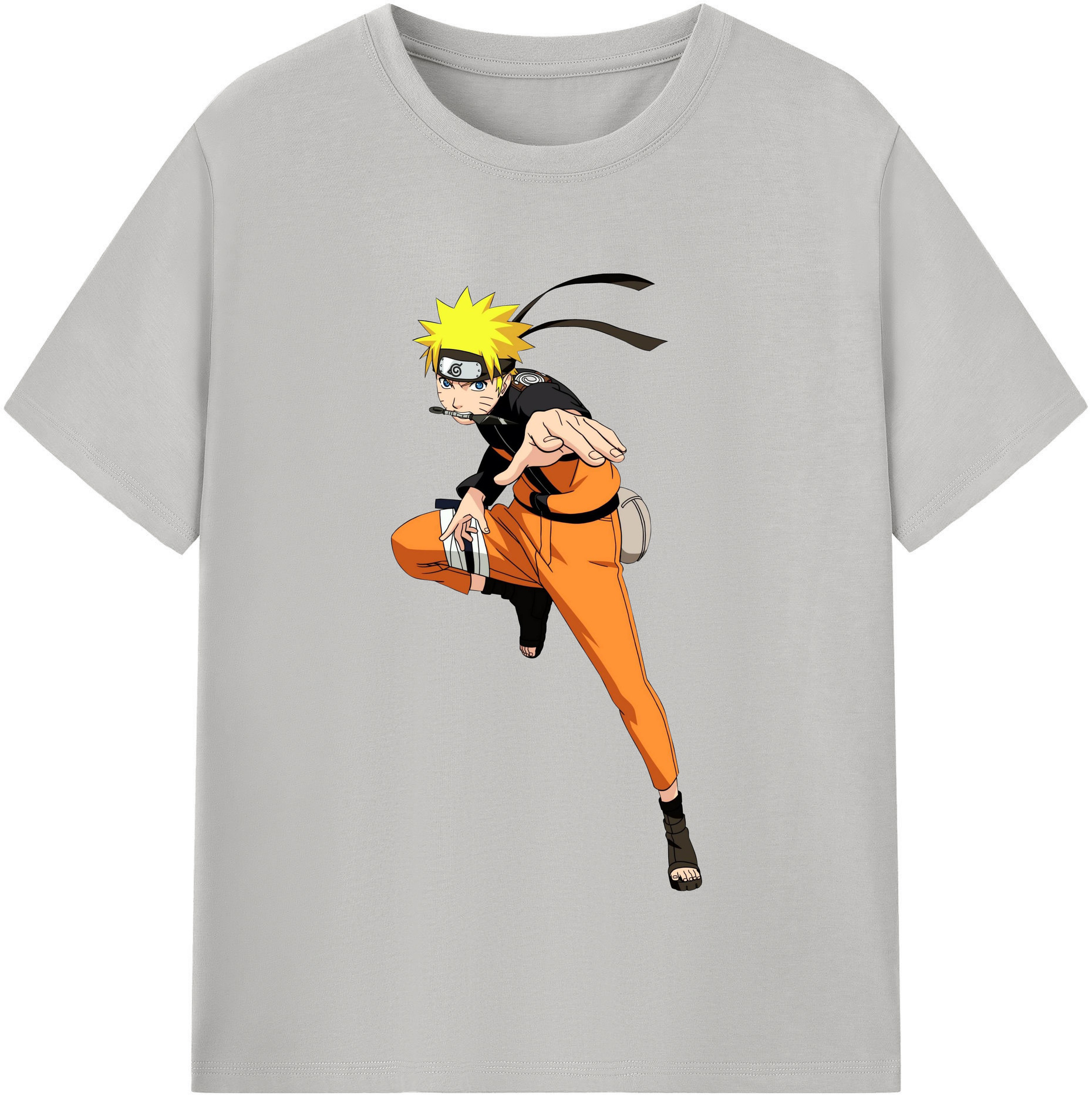（画像用） NARUTO -ナルト- うずまき ナルト Uzumaki Naruto 綿100％半袖Tシャツ（フロントプリント）