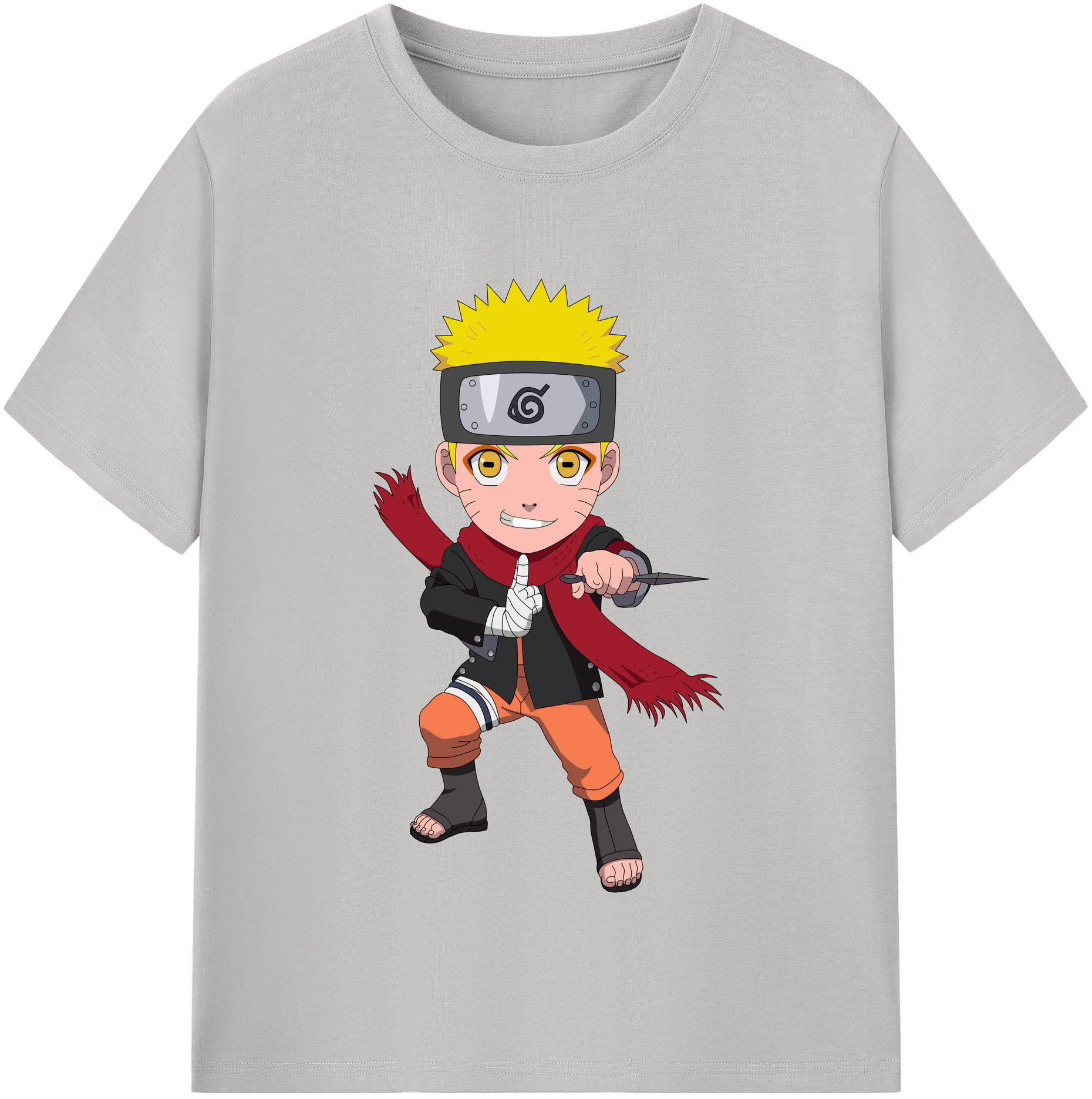 （画像用） NARUTO -ナルト- うずまき ナルト Uzumaki Naruto 綿100％半袖Tシャツ（フロントプリント）