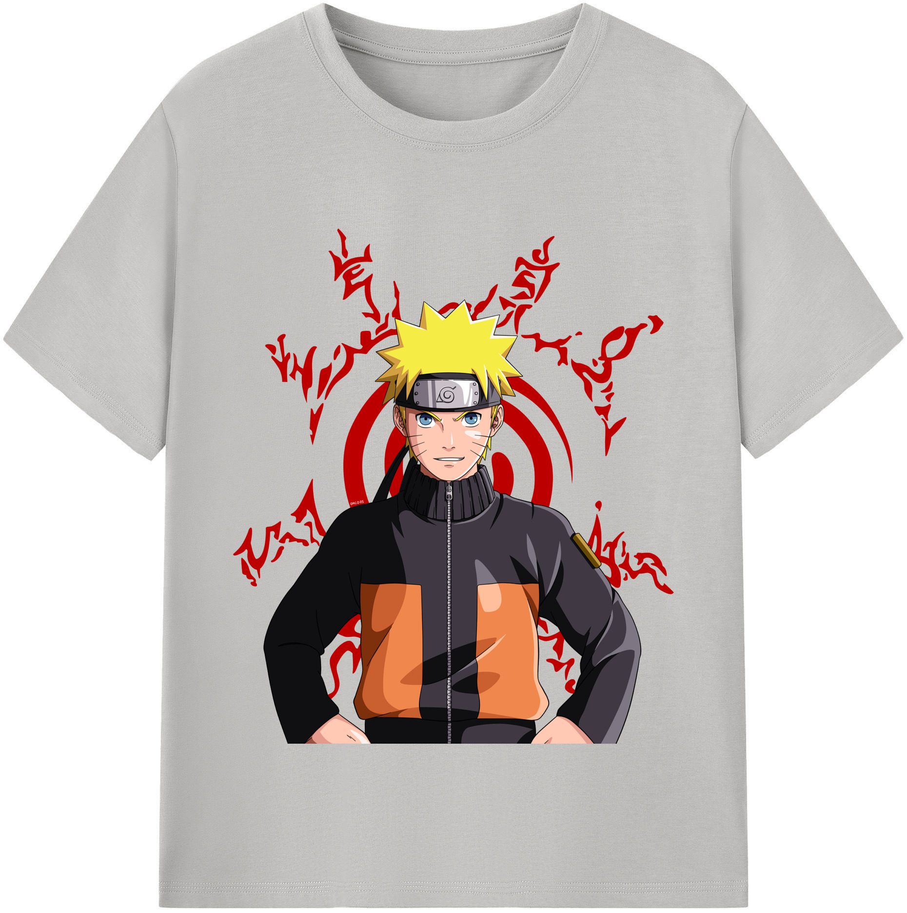 （画像用） NARUTO -ナルト- うずまき ナルト Uzumaki Naruto 綿100％半袖Tシャツ（フロントプリント）