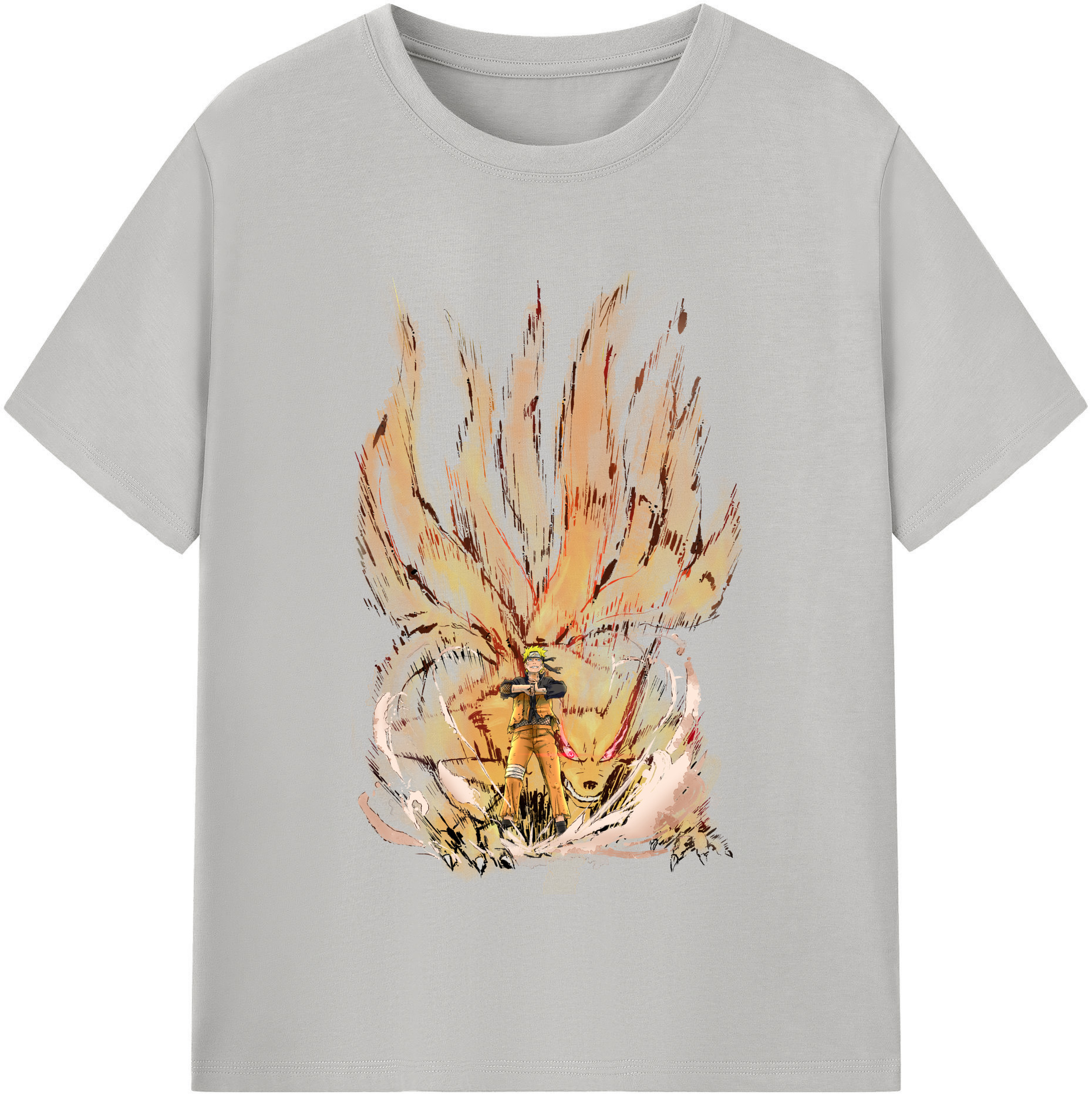 （画像用） NARUTO -ナルト- うずまき ナルト Uzumaki Naruto 綿100％半袖Tシャツ（フロントプリント）