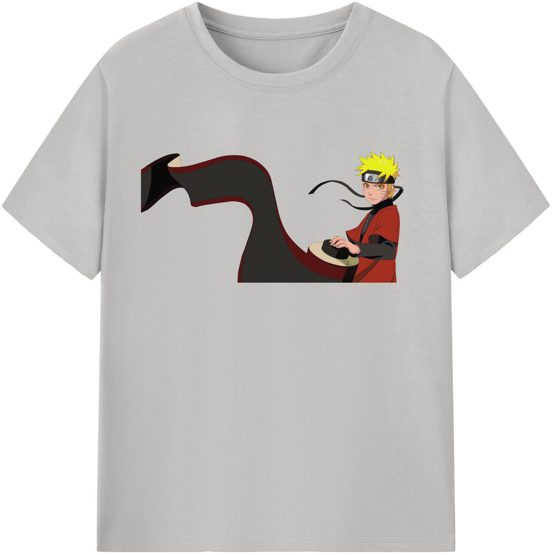 （画像用） NARUTO -ナルト- うずまき ナルト Uzumaki Naruto 綿100％半袖Tシャツ（フロントプリント）