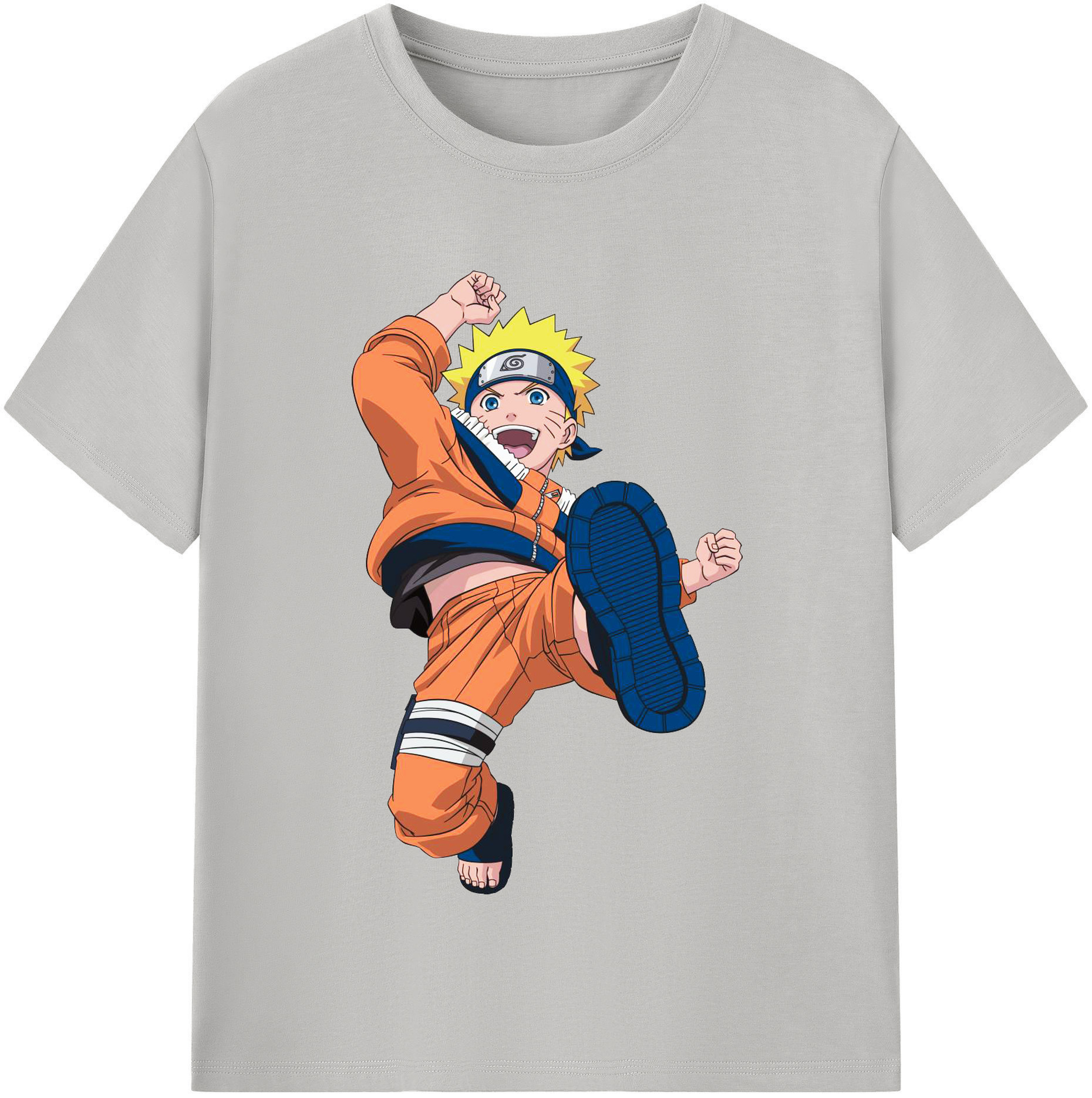 （画像用） NARUTO -ナルト- うずまき ナルト Uzumaki Naruto 綿100％半袖Tシャツ（フロントプリント）