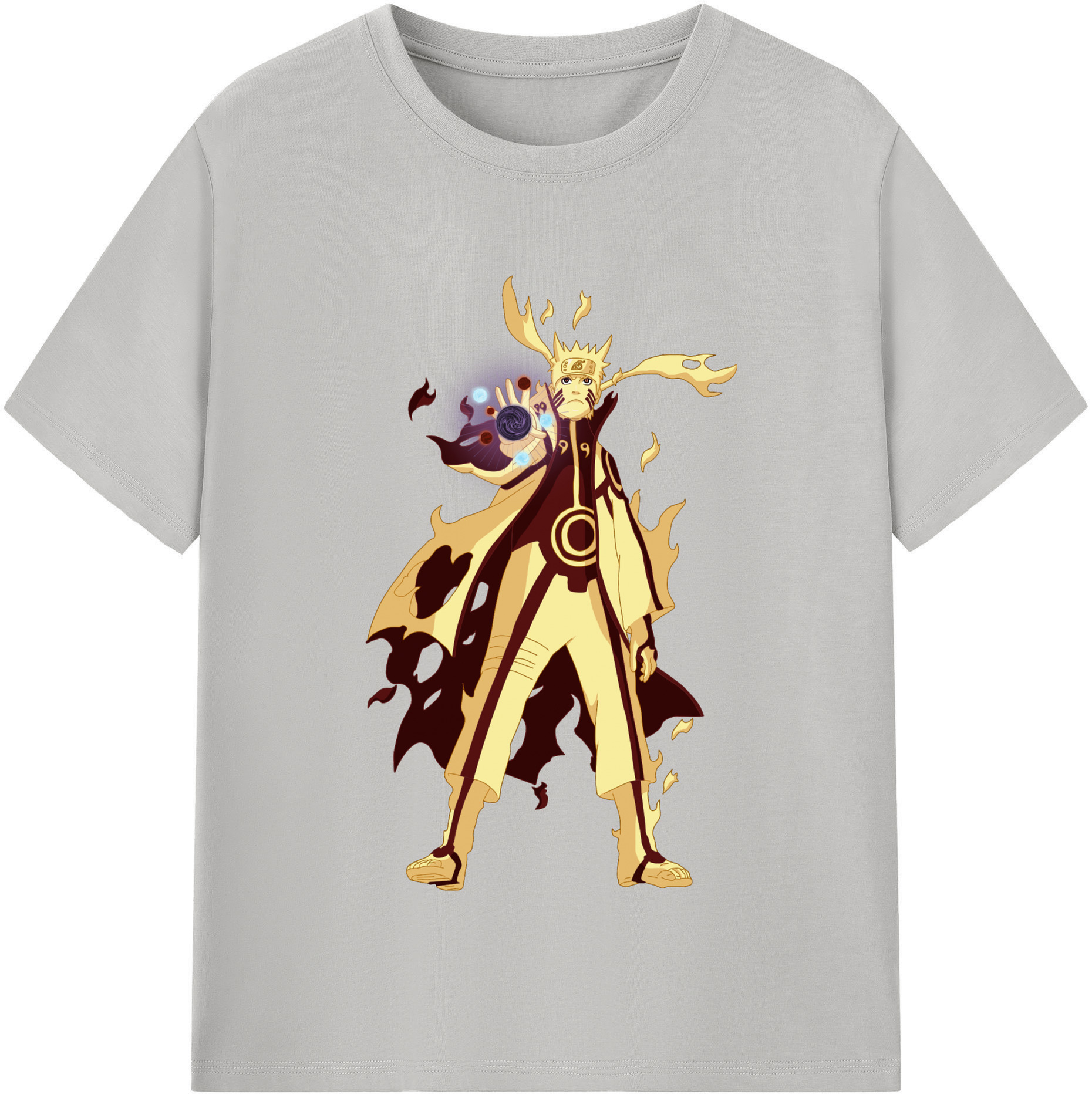 （画像用） NARUTO -ナルト- うずまき ナルト Uzumaki Naruto 綿100％半袖Tシャツ（フロントプリント）