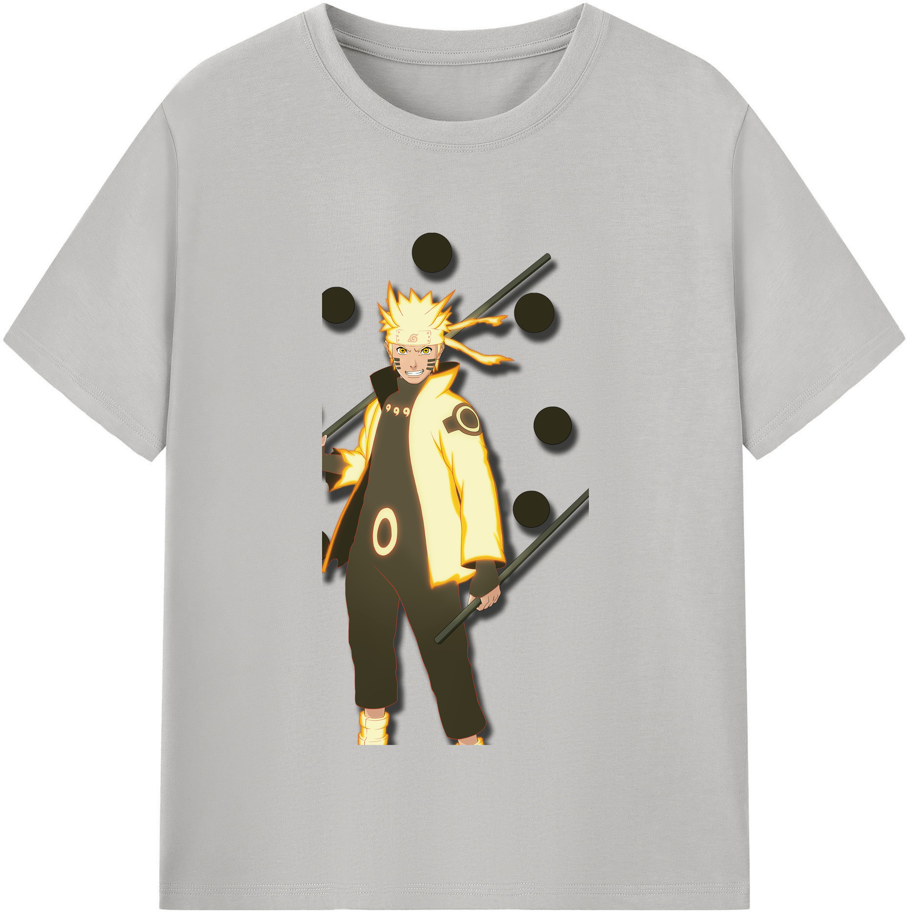 （画像用） NARUTO -ナルト- うずまき ナルト Uzumaki Naruto 綿100％半袖Tシャツ（フロントプリント）