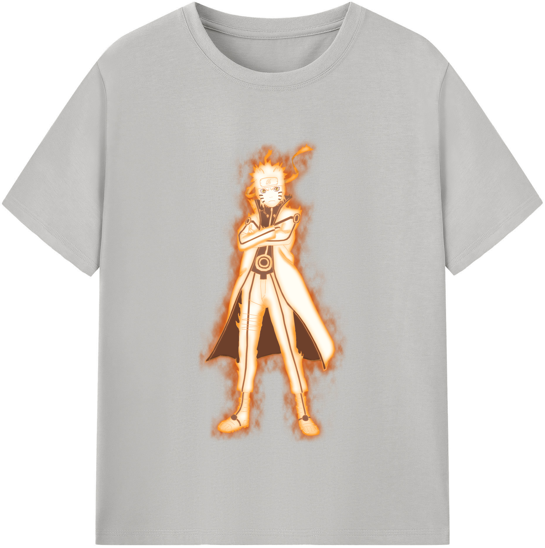 （画像用） NARUTO -ナルト- うずまき ナルト Uzumaki Naruto 綿100％半袖Tシャツ（フロントプリント）