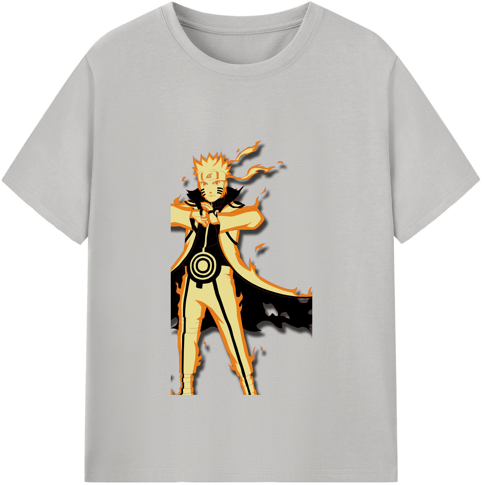 （画像用） NARUTO -ナルト- うずまき ナルト Uzumaki Naruto 綿100％半袖Tシャツ（フロントプリント）