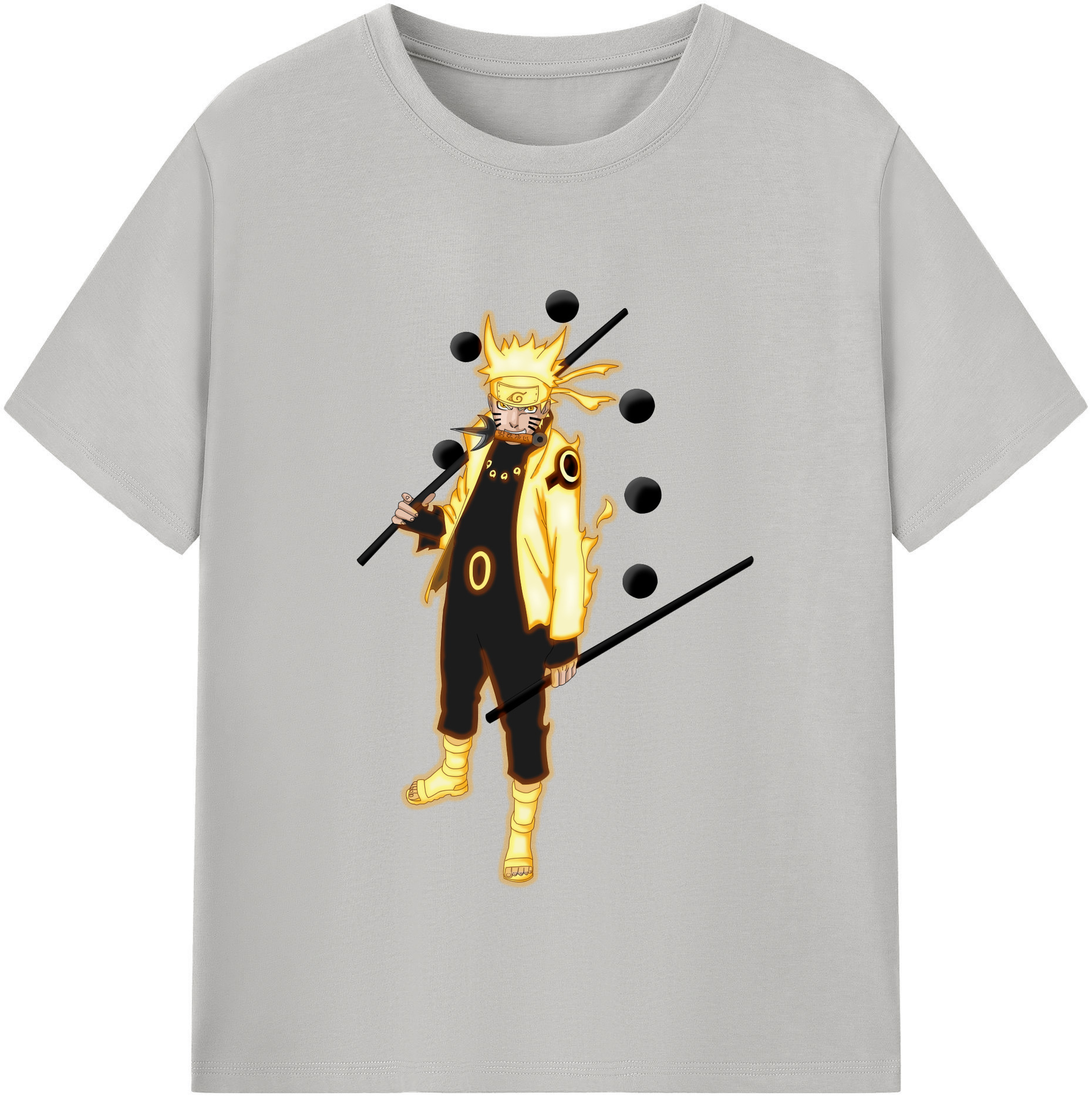 （画像用） NARUTO -ナルト- うずまき ナルト Uzumaki Naruto 綿100％半袖Tシャツ（フロントプリント）