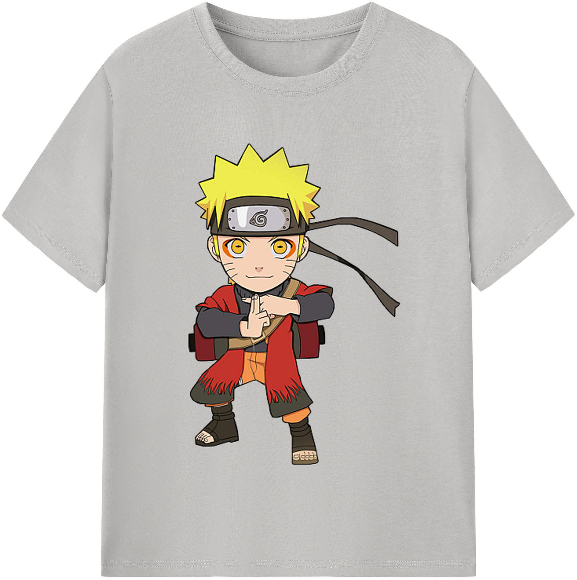 （画像用） NARUTO -ナルト- うずまき ナルト Uzumaki Naruto 綿100％半袖Tシャツ（フロントプリント）